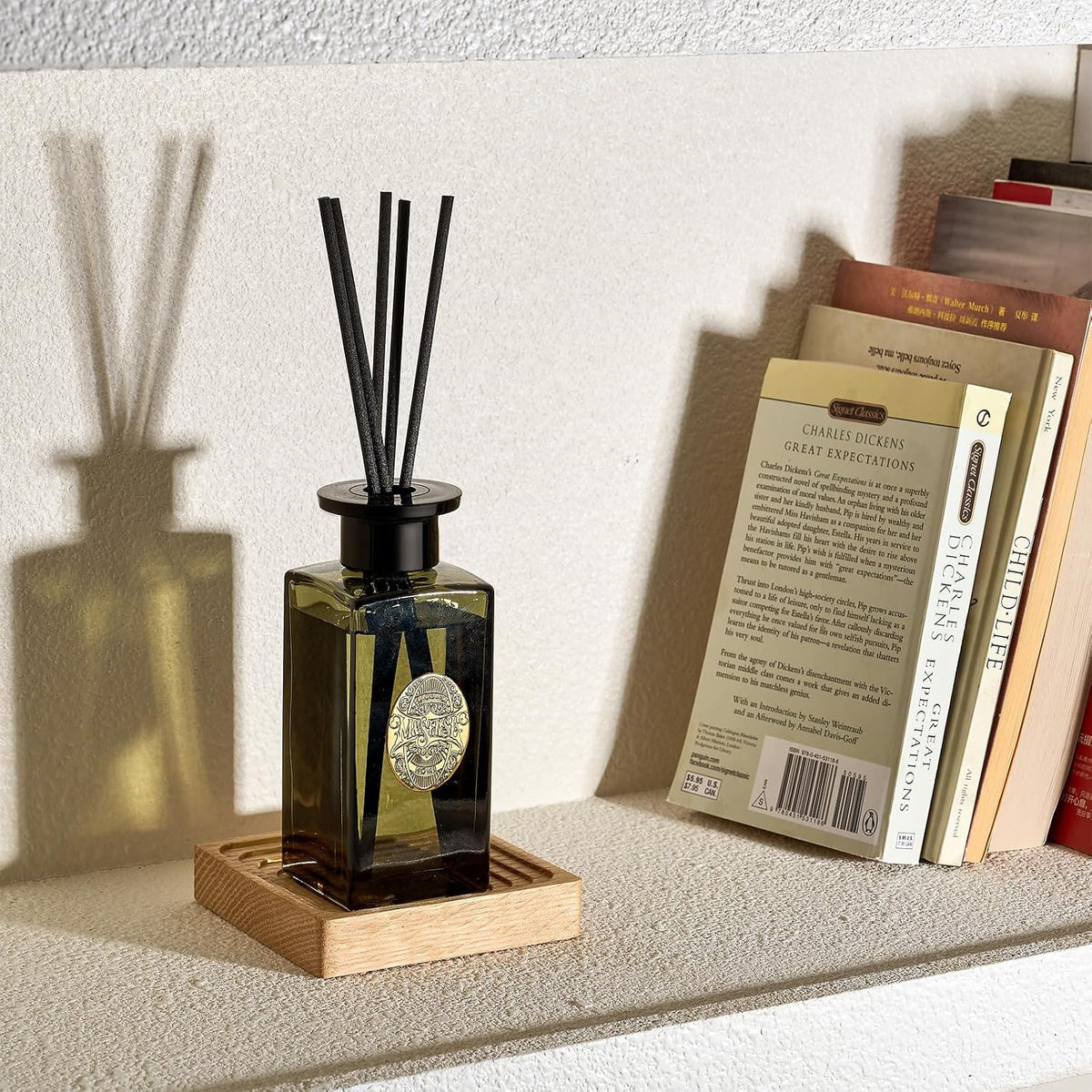 M&SENSE 6.3 oz Large Reed Diffuser Set | Bamboo Scent Oil Diffuser with Sticks | Hotel Collection Non-Toxic Essential Oil |for Bedroom Bathroom Living Room