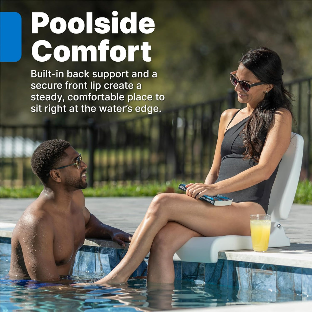 Step2 Folding Flip Seat, Lightweight Portable Outdoor Chair for Poolside, Camping, Beach, Boats, Tailgates, Durable Ground Chair with Back Support for Adults, Mint