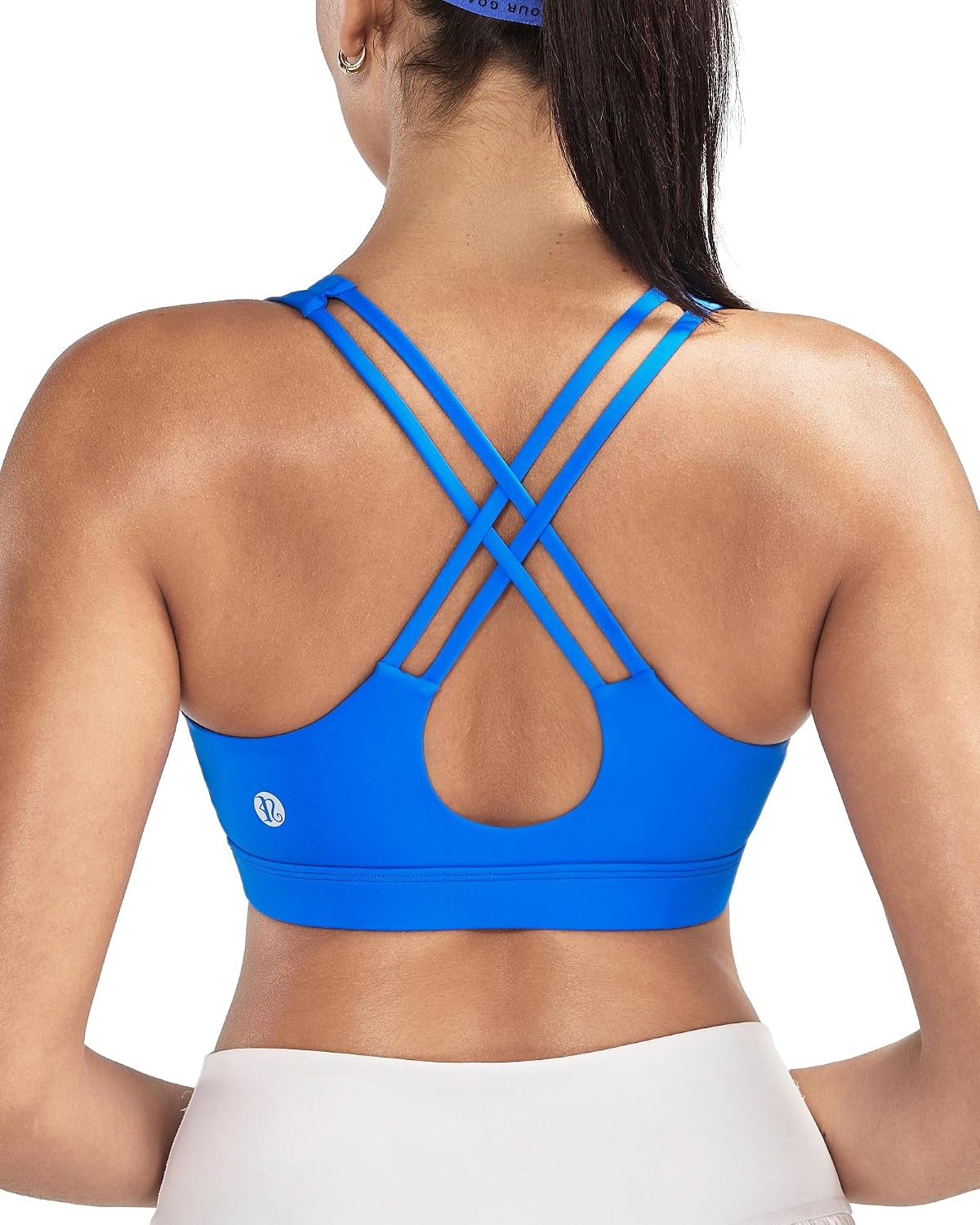 RUNNING GIRL Sports Bras for Women,Padded Sports Bra Tank Top Sexy Crisscross Back High Impact Longline Workout Yoga Bra