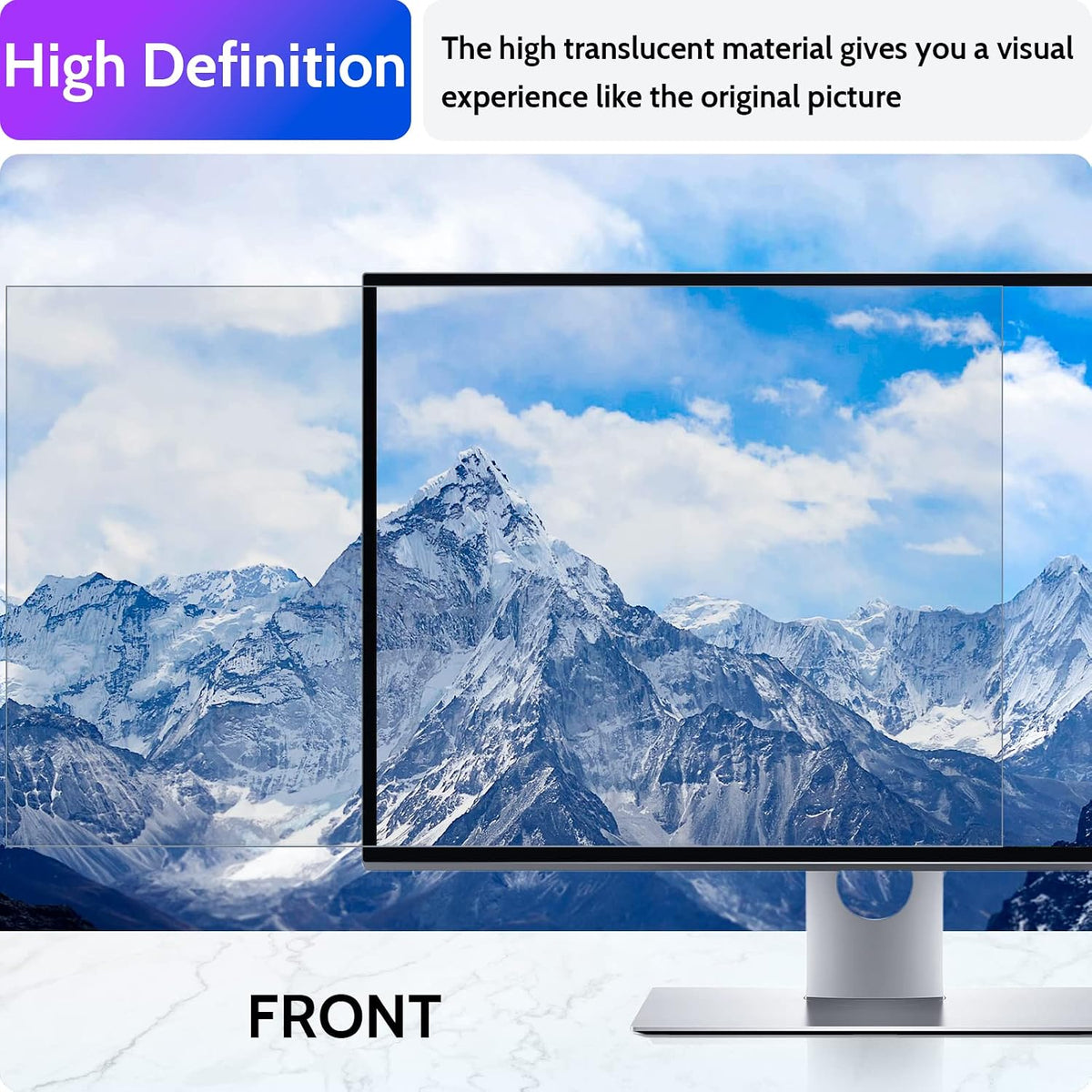 Peslv Privacy Screen for Computer Monitor 23.8 Inch 16:9 Aspect Ratio, Anti Blue Light Glare Removable 23.8 in Privacy Screen Filter Protective Film, HD 23.8 Inch Privacy Screen Protector for Monitor