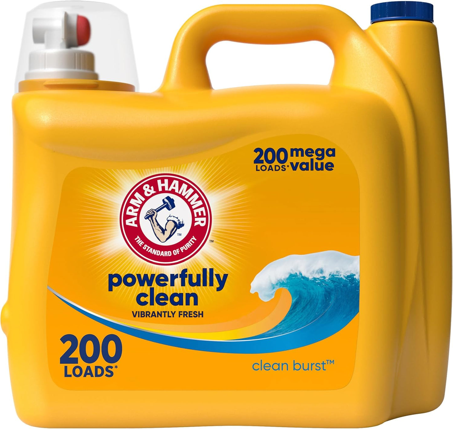 ARM & HAMMER Liquid Laundry Detergent, Clean Burst Fresh, 174 fl oz, 174 Loads