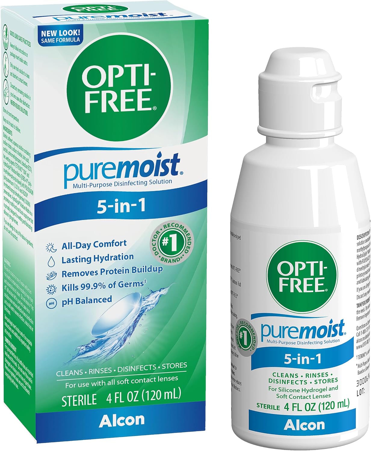 Opti-Free Puremoist Multi-Purpose Contact Lens Cleaning and Disinfecting Solution with Lens Case, 10 FL Oz (Pack of 1)