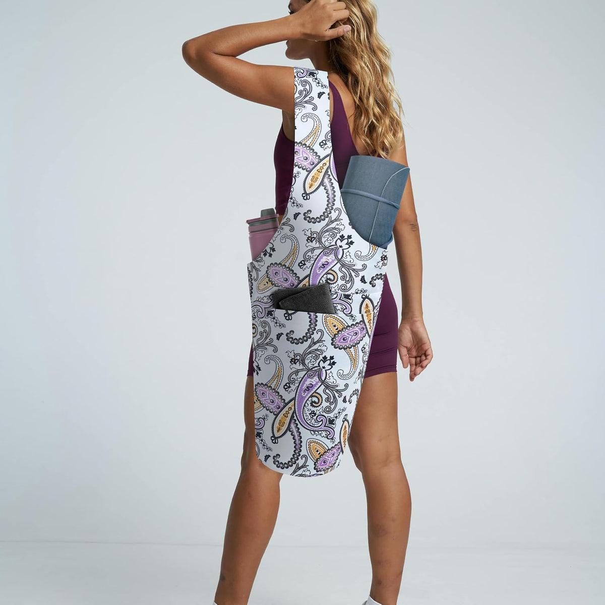 Yoga Mat Bag Yoga Tote Bag with Large Pocket and Zipper Pocket Yoga Mat Bag Carrier Fit Most Size Mats and All You Stuff