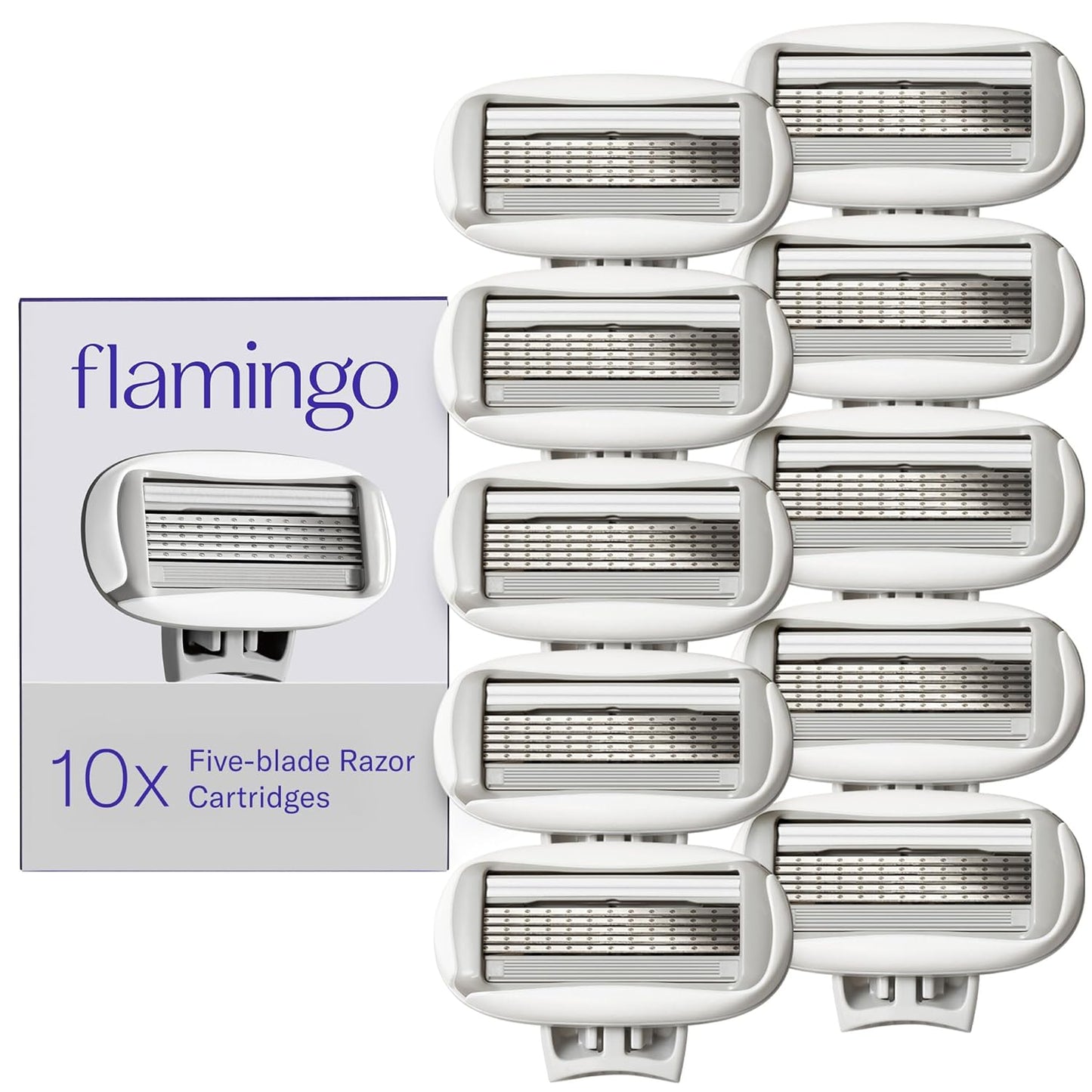Flamingo Women's Original Razor Blade Refill Cartridges for Women - 6 Count - 5-Blade Shaving Razors for Women