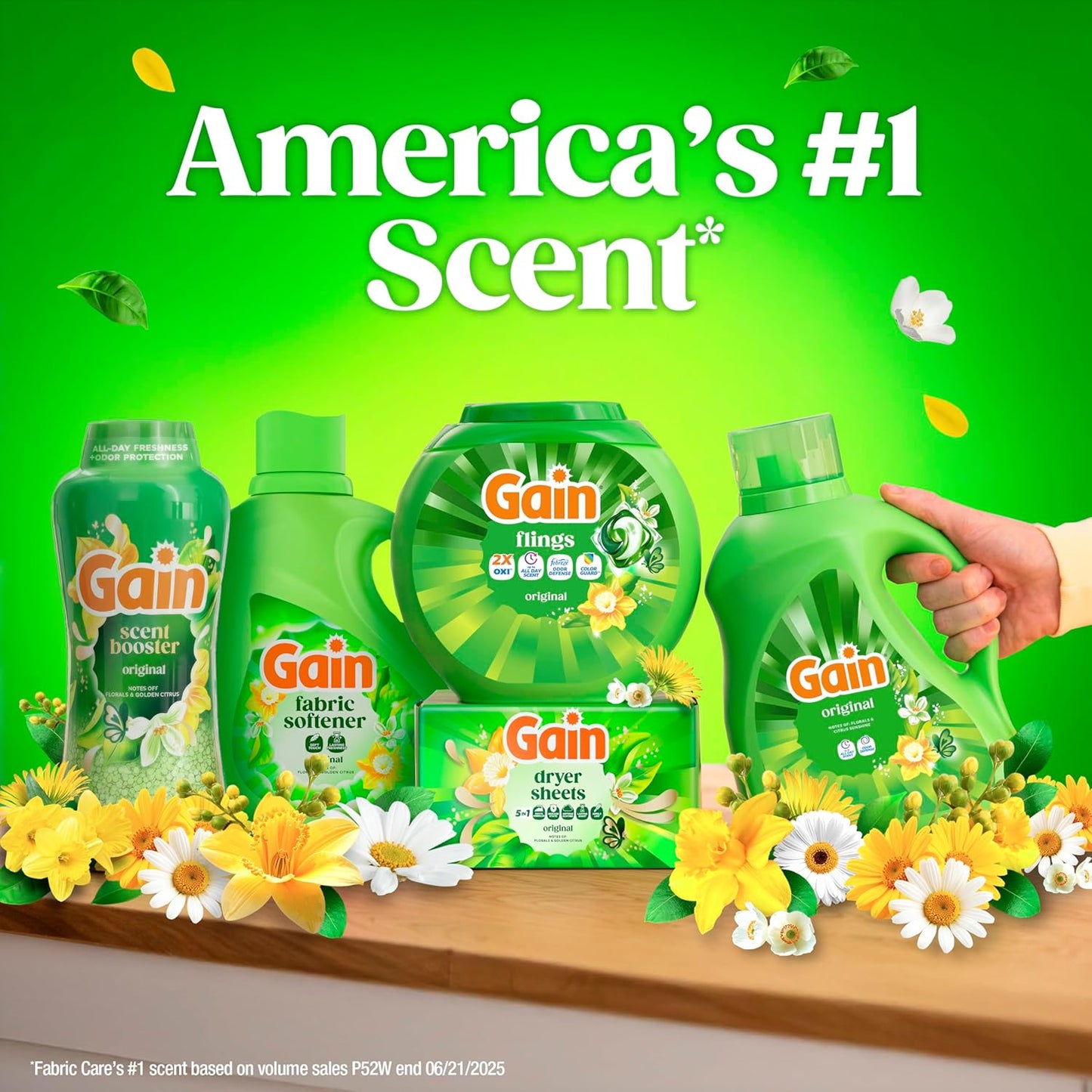 Gain Liquid Laundry Detergent, Freshness, Odor Defense, High Efficiency Washing Machine Liquid Laundry Soap, Original Scent, 132 fl oz, 100 Loads (Packaging May Vary)