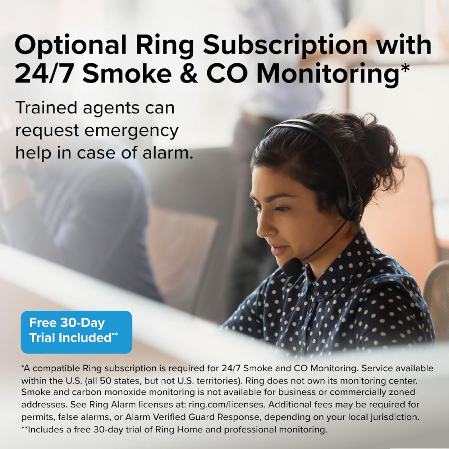 Kidde Smart Smoke and Carbon Monoxide Detector, Ring App Enabled for Real-Time Notifications, Wire-Free Interconnectivity, AA Battery Powered