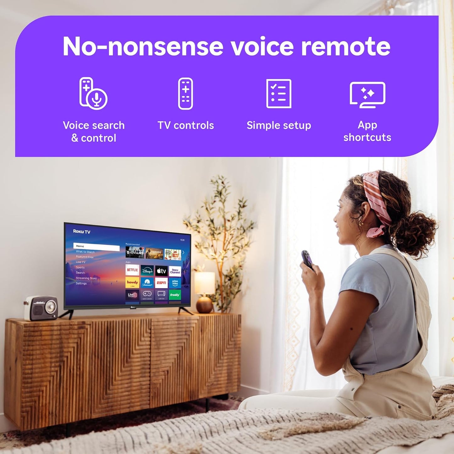 Roku Smart TV 2026 – 32-Inch Select Series, 1080p Full HD TV – Roku TV with Voice Remote – Flat Screen LED Television with Wi-Fi for Streaming Live Local News Sports & Movies, Bluetooth Headphone Mode