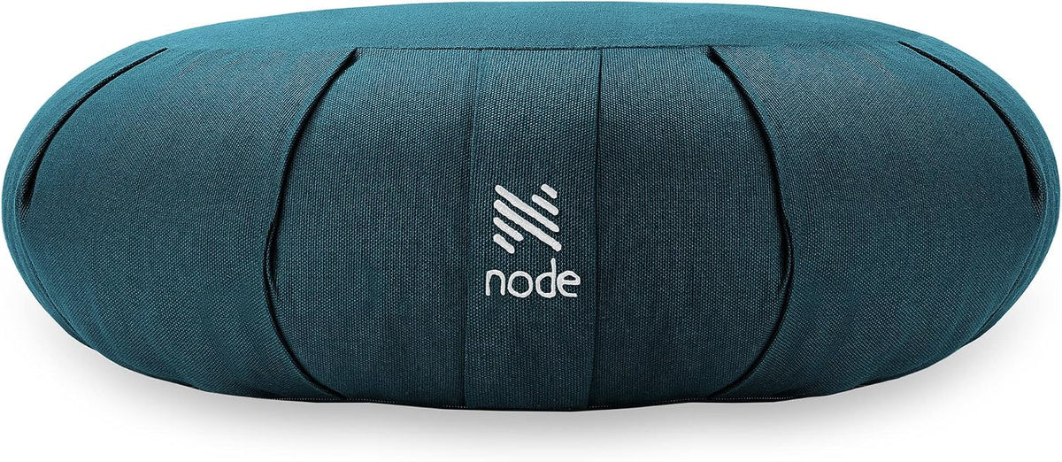 Zafu Meditation Cushion, 15" Round Buckwheat Yoga Pillow with Organic Cotton Cover