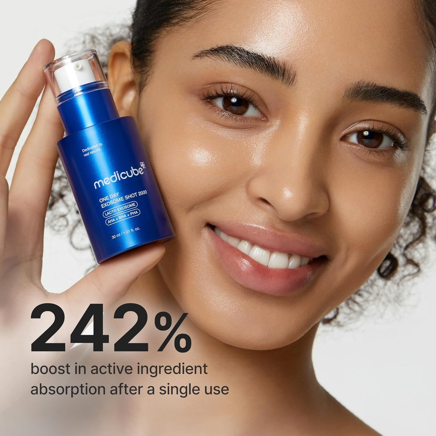 medicube Exosome Shot Zero 7,500 PPM Spicule Facial Serum | Liquid Skin Booster Serum | Exosome, AHA+BHA+PHA | Pore Care, Dead Skin Cells, Skin Texture | Korean Skincare, 1.01 fl.oz