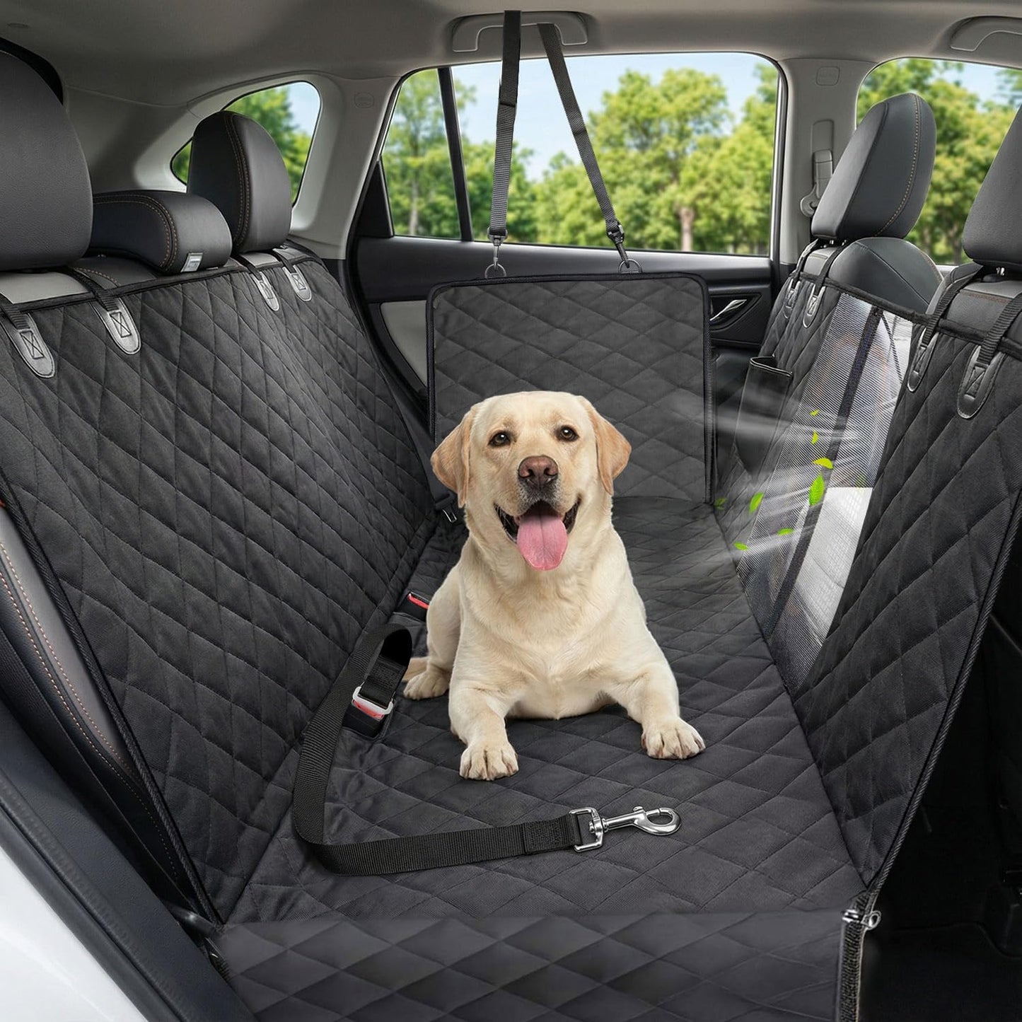 Dog Car Seat Cover, 600D Heavy Dute Durable Car Seat Cover for Dogs Pets, 100% Waterproof Scratch Proof Nonslip Dog Hammock for Cars, Seat Covers Protector with SeatBelt for Pet Sedan SUV Trucks