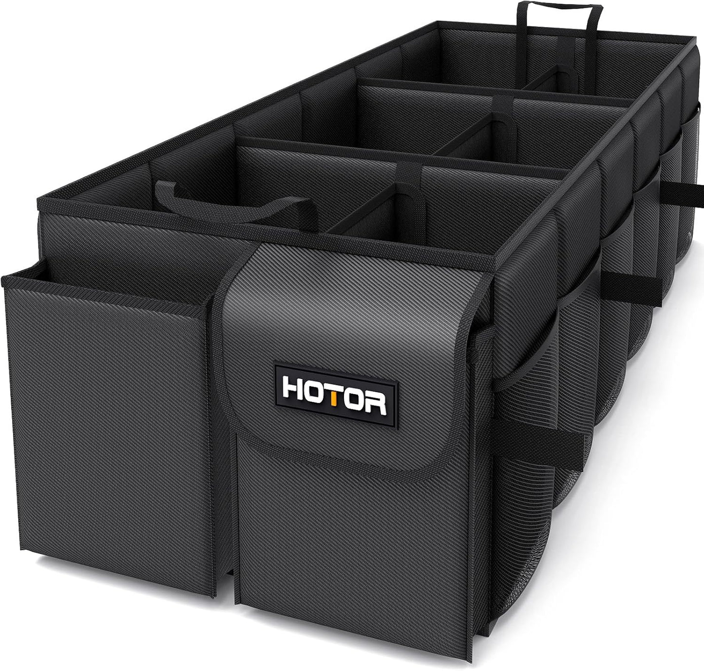 HOTOR Trunk Organizer - Car Organizer, Foldable Trunk organizer for SUVs & Sedans, Sturdy Car Organization for Car Accessories, Tools, Sundries, Brown Camouflage, 2 Compartments, 21.3"×12.6"×10.6"