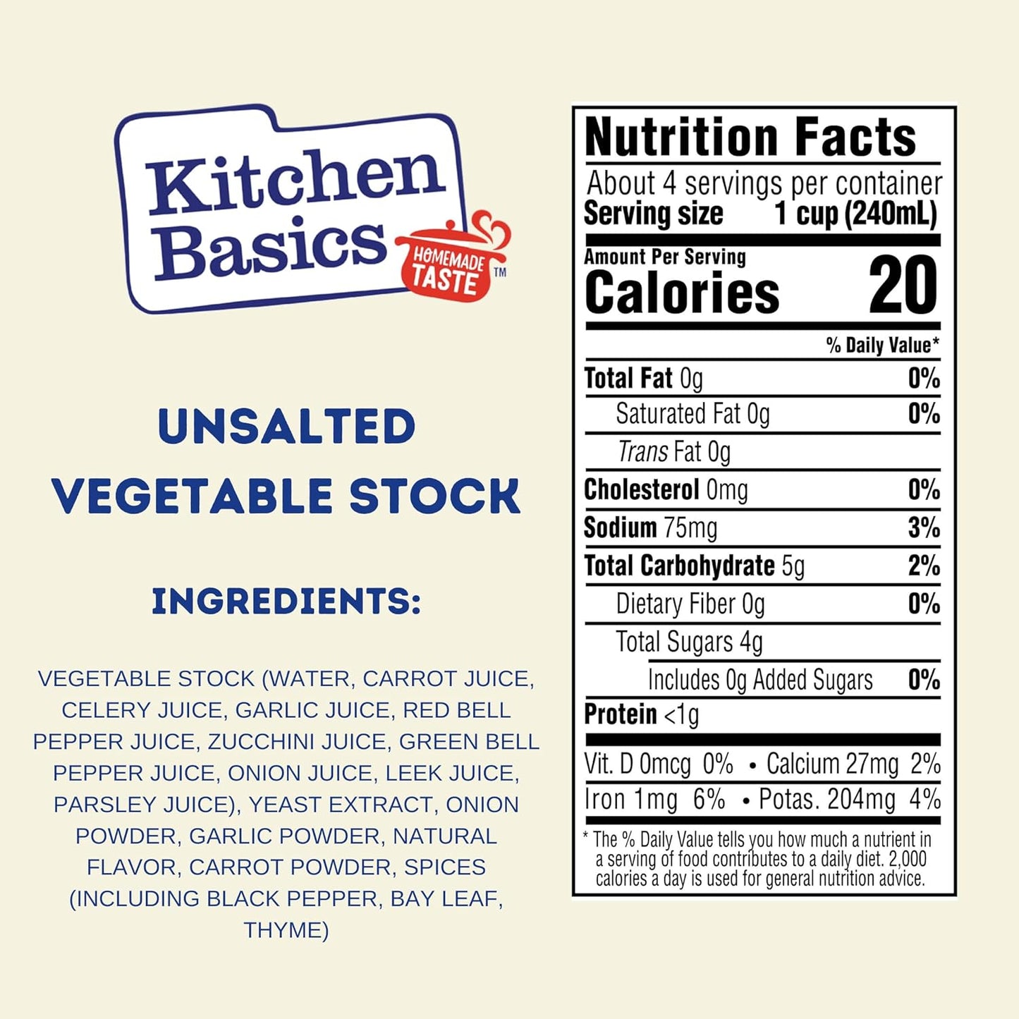 Kitchen Basics Unsalted Vegetable Stock, 32 oz (Pack of 12) For Delicious Dishes and Enhanced Flavors, Great for Vegetarian Recipes