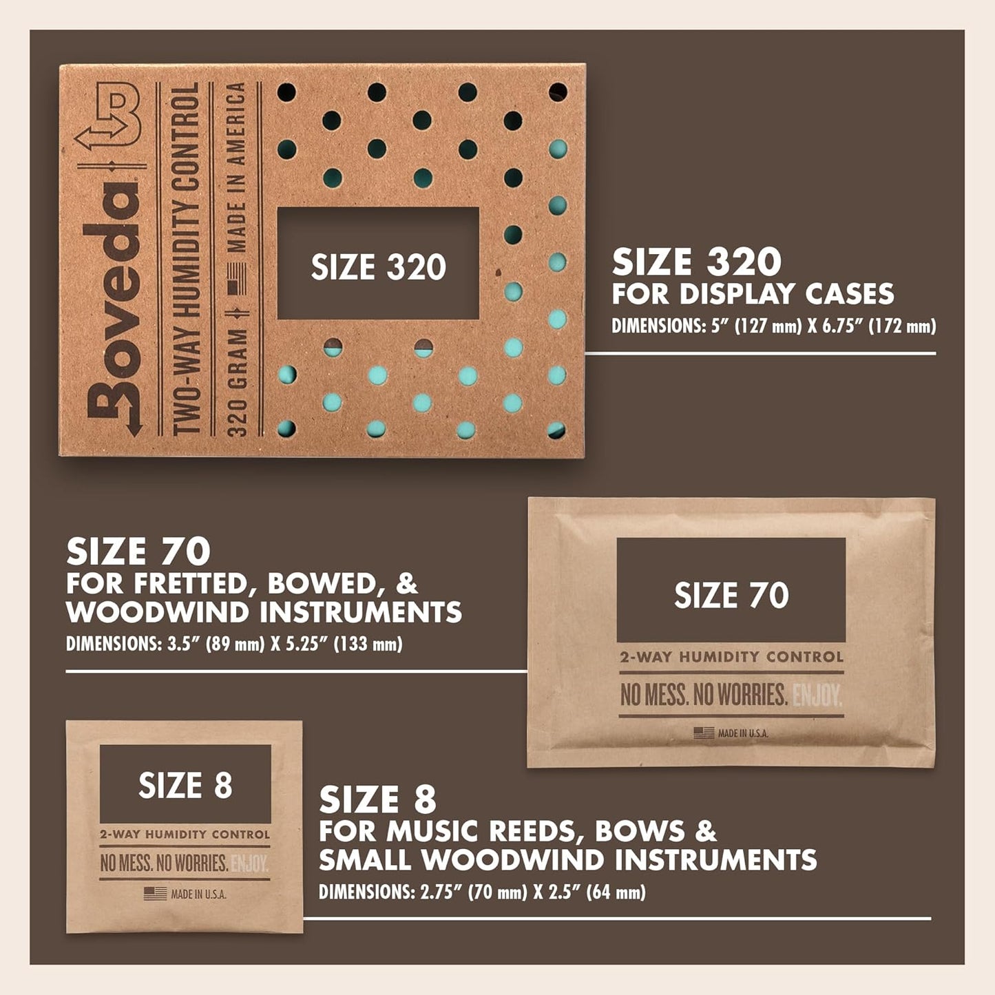 Boveda 84% Two-Way Humidity Control Packs for Woodwind Reeds – Size 8, 10 Pack – Moisture Absorbers – Protects Against Drying & Splitting – Individually Wrapped Reed Humidifiers for Day-of Performance