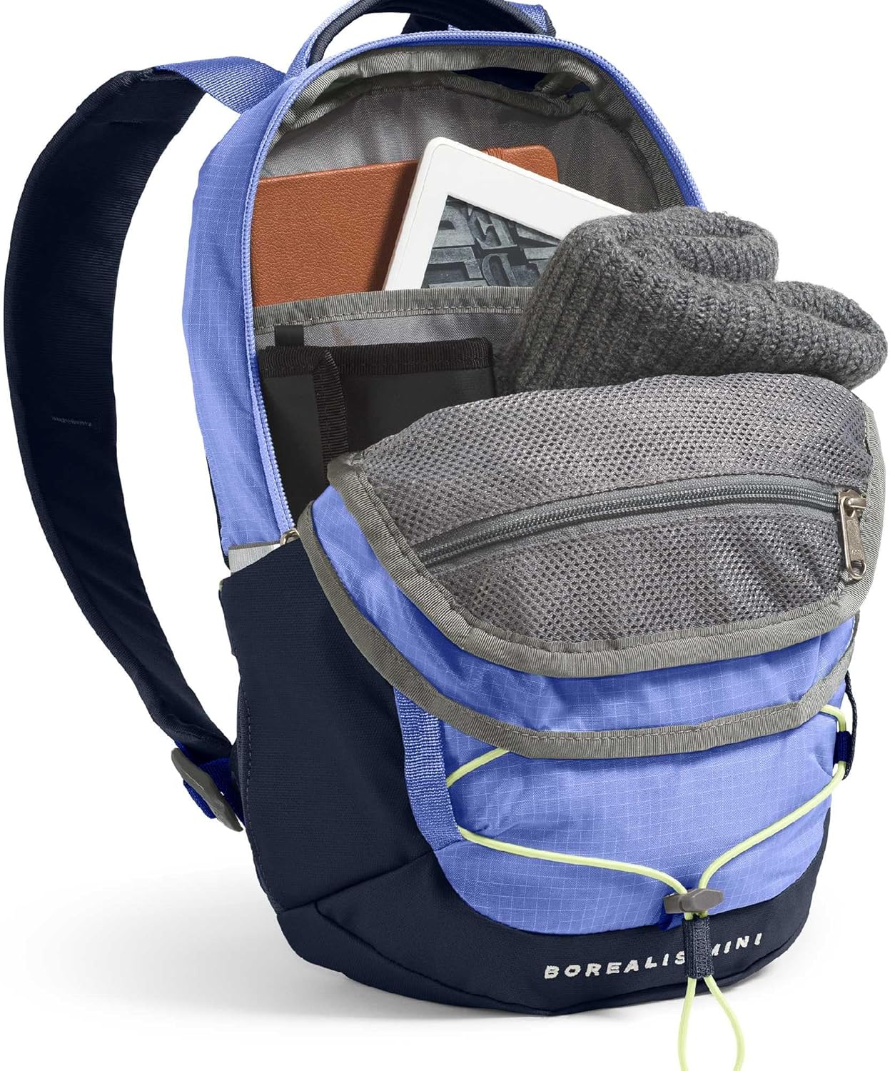 The North Face Borealis Mini Backpack, Periwinkle Glow/Summit Navy/Lemon Mist, One Size