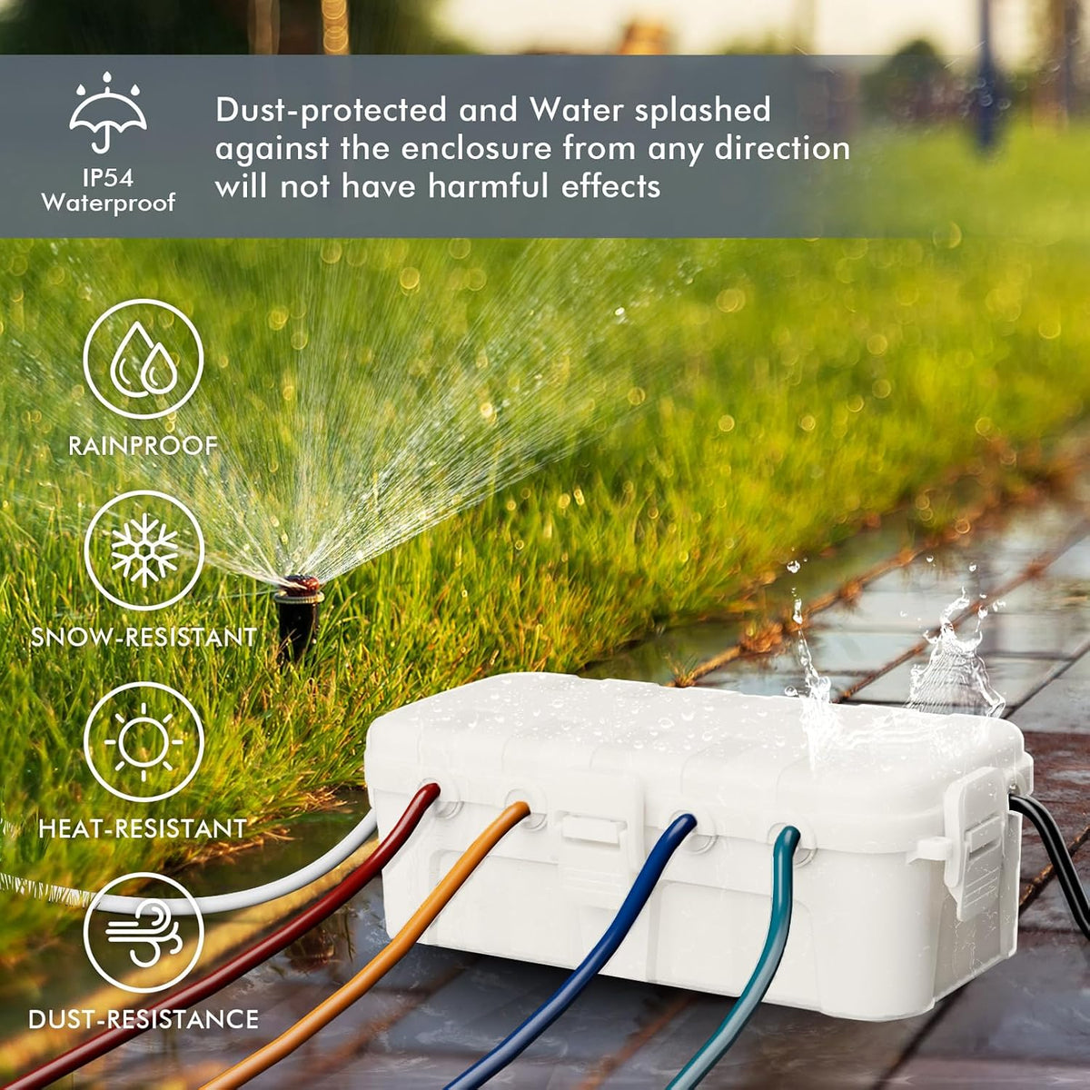 RESTMO Outdoor Electrical Box Waterproof, Extension Cord Cover