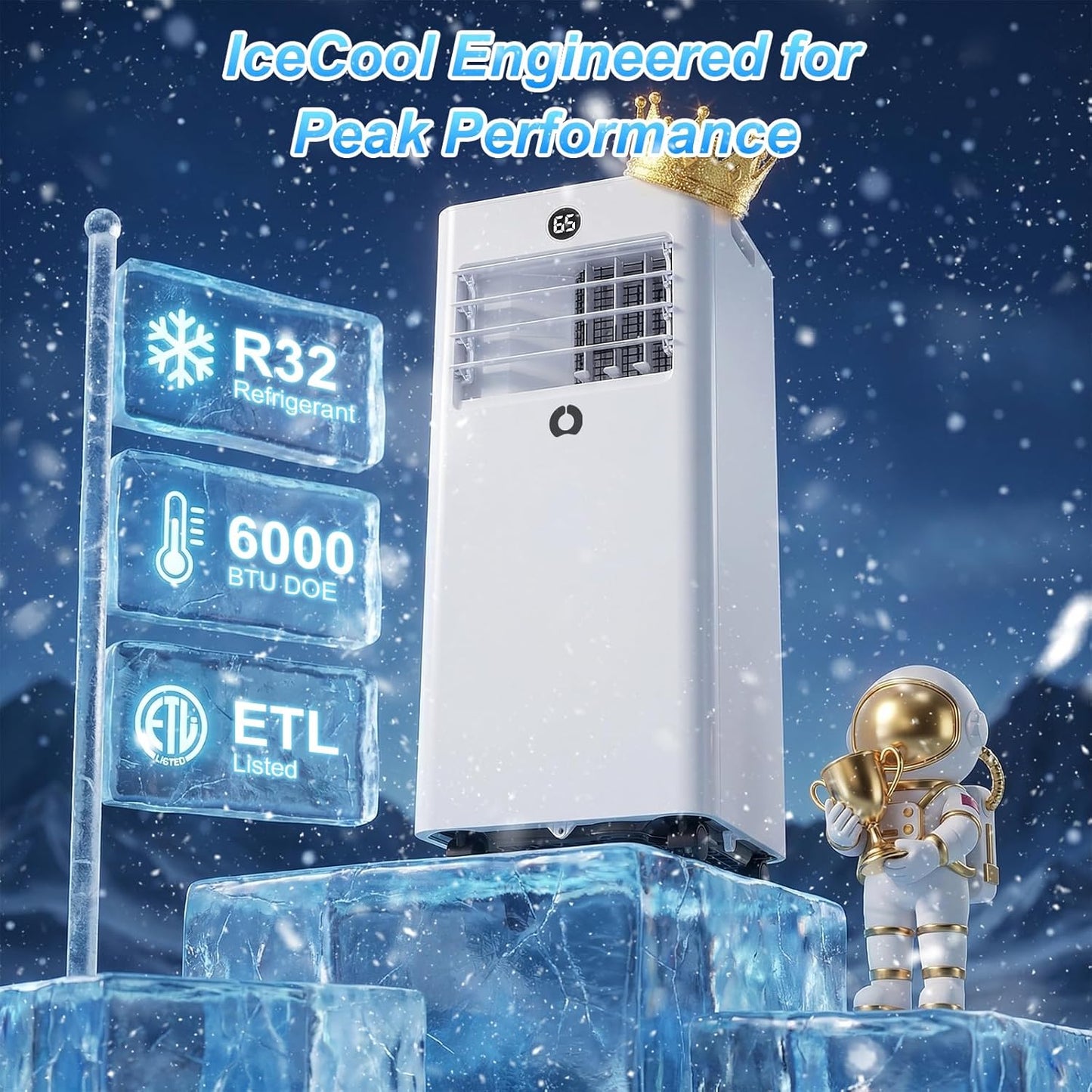 Portable Air Conditioners,10,000 BTU 3-in-1 Portable AC unit for Rooms up to 450 Sq. Ft, Featuring 24H Timer, Smart Sleep Mode, Window Kits Included, Perfect for Bedrooms, Kitchens, and Apartments