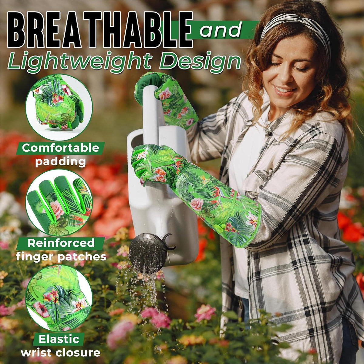 HANDLANDY Rose Pruning Gloves for Men Women, Thorn Proof Gardening Gloves