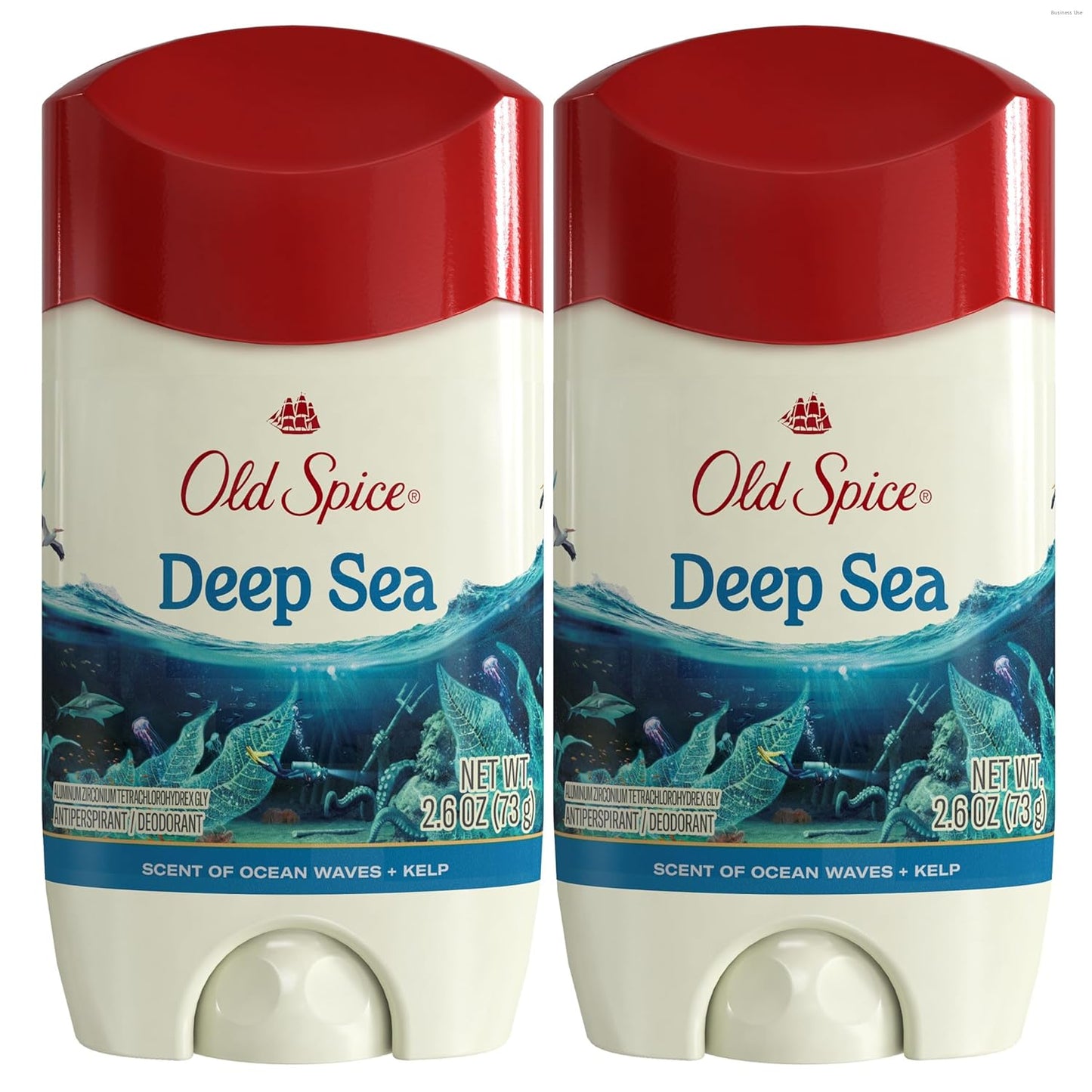 Old Spice Dry Feel Antiperspirant Deodorant for Men, 24/7 Freshness, 24/7 Sweat & Odor Protection, Gentle on Skin with Skin Conditioners, Deep Sea with Ocean Waves + Kelp Scent, 2.6 oz (Pack of 2)