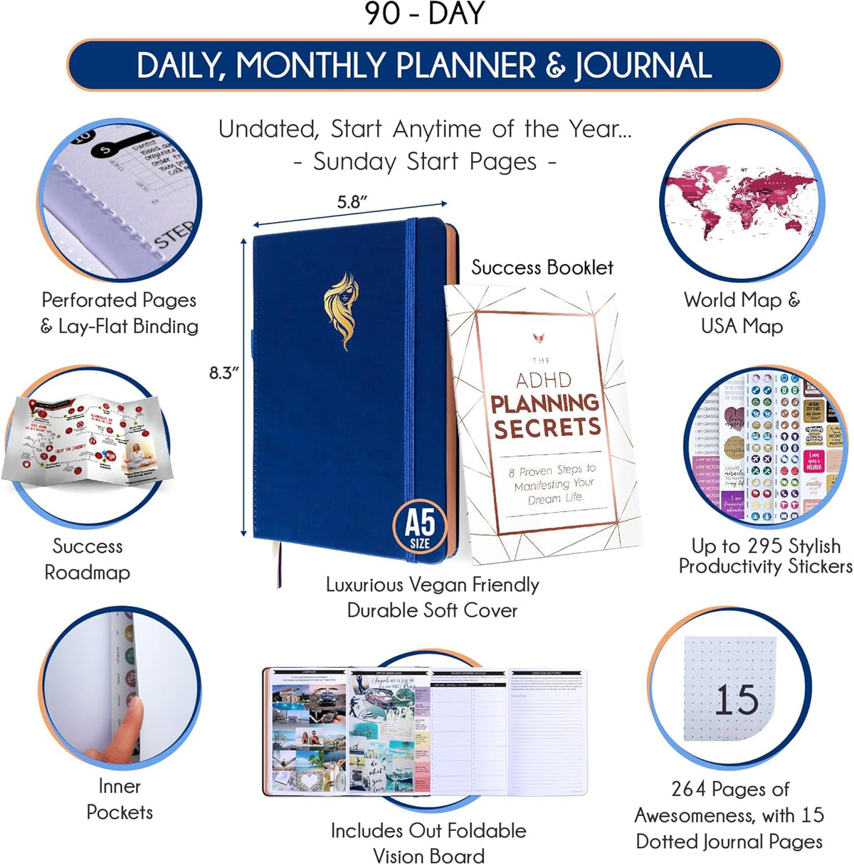 Freedom Mastery Daily Journal of Gratitude, Productivity & Habit Tracker