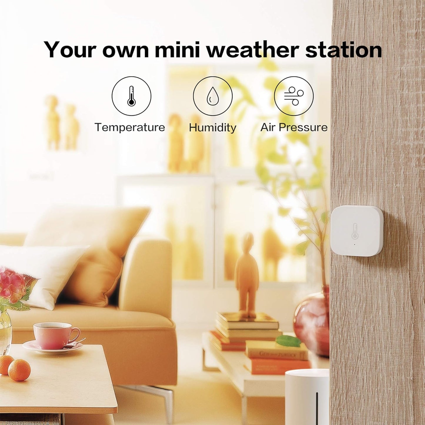 Aqara Zigbee Temperature and Humidity Sensor, Wireless Thermometer Hygrometer for Home Automation, Remote Monitoring, Requires Aqara Hub (not 3rd-Party), Compatible with Apple HomeKit, Alexa, IFTTT