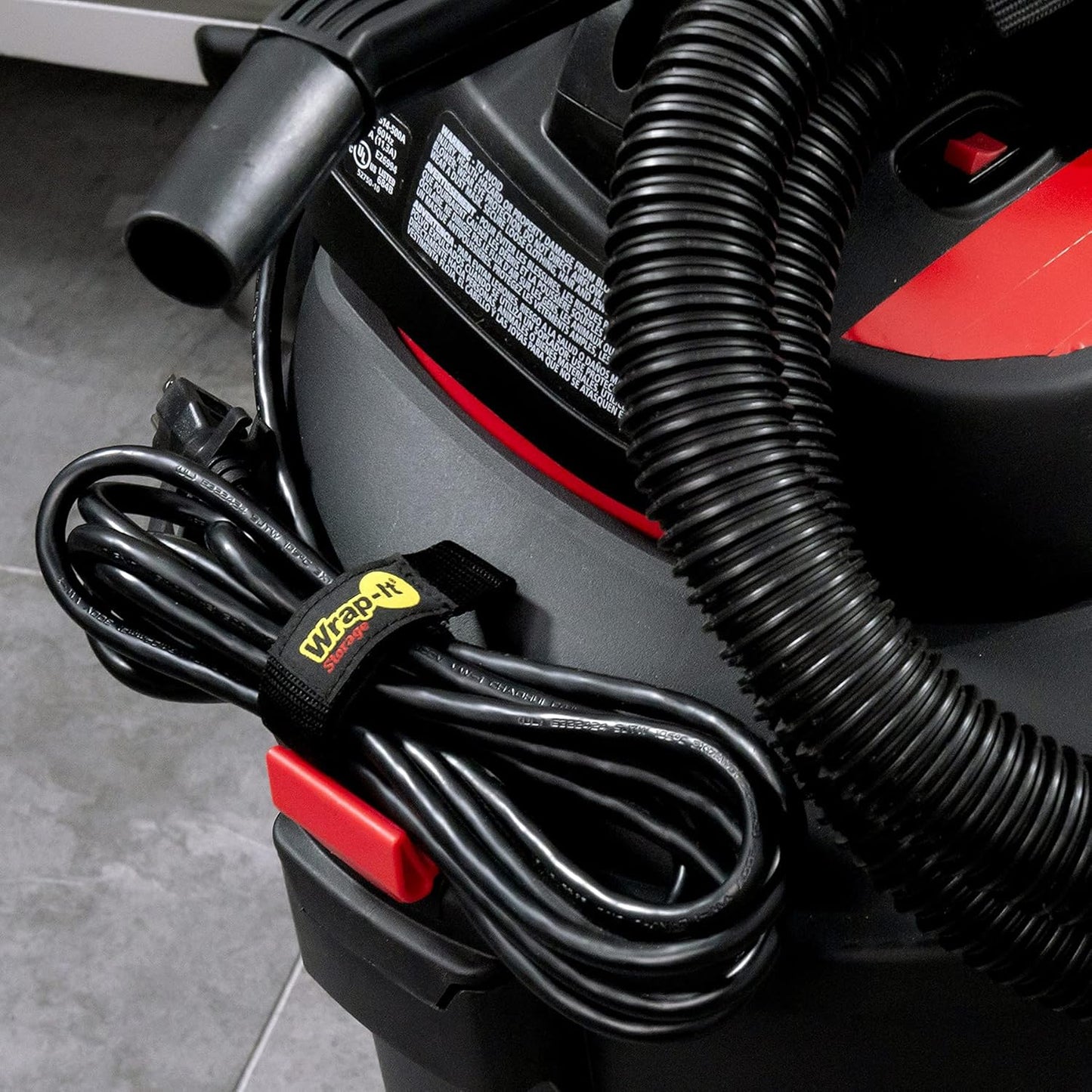 Quick-Straps by Wrap-It Storage – 9” (12-Pack) Black - Hook and Loop Straps for Hose and Cord Storage and Organization