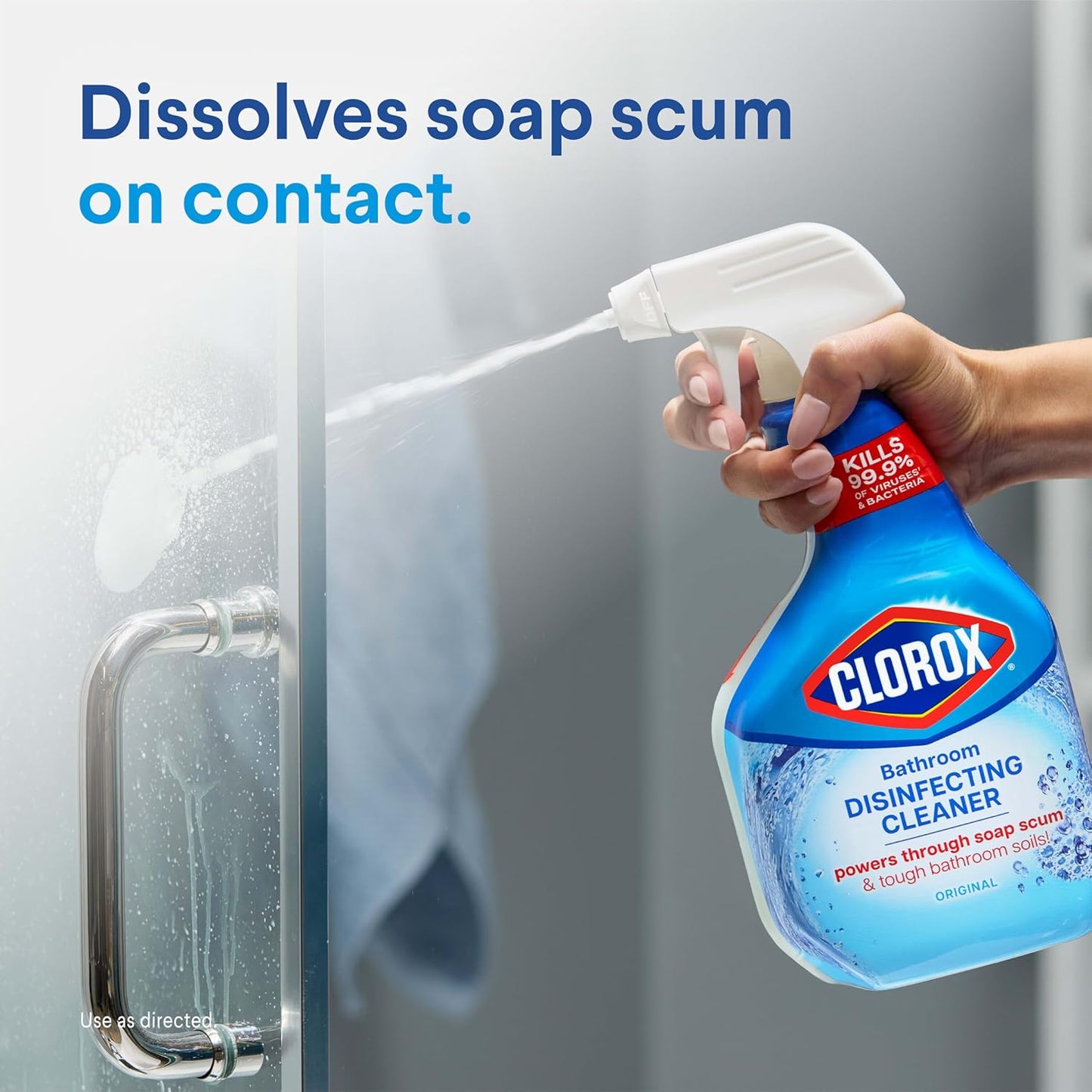 Clorox Disinfecting All-Purpose Cleaner 32 Oz and Bathroom Cleaner, Household Essentials, 30 Oz, Pack of 3