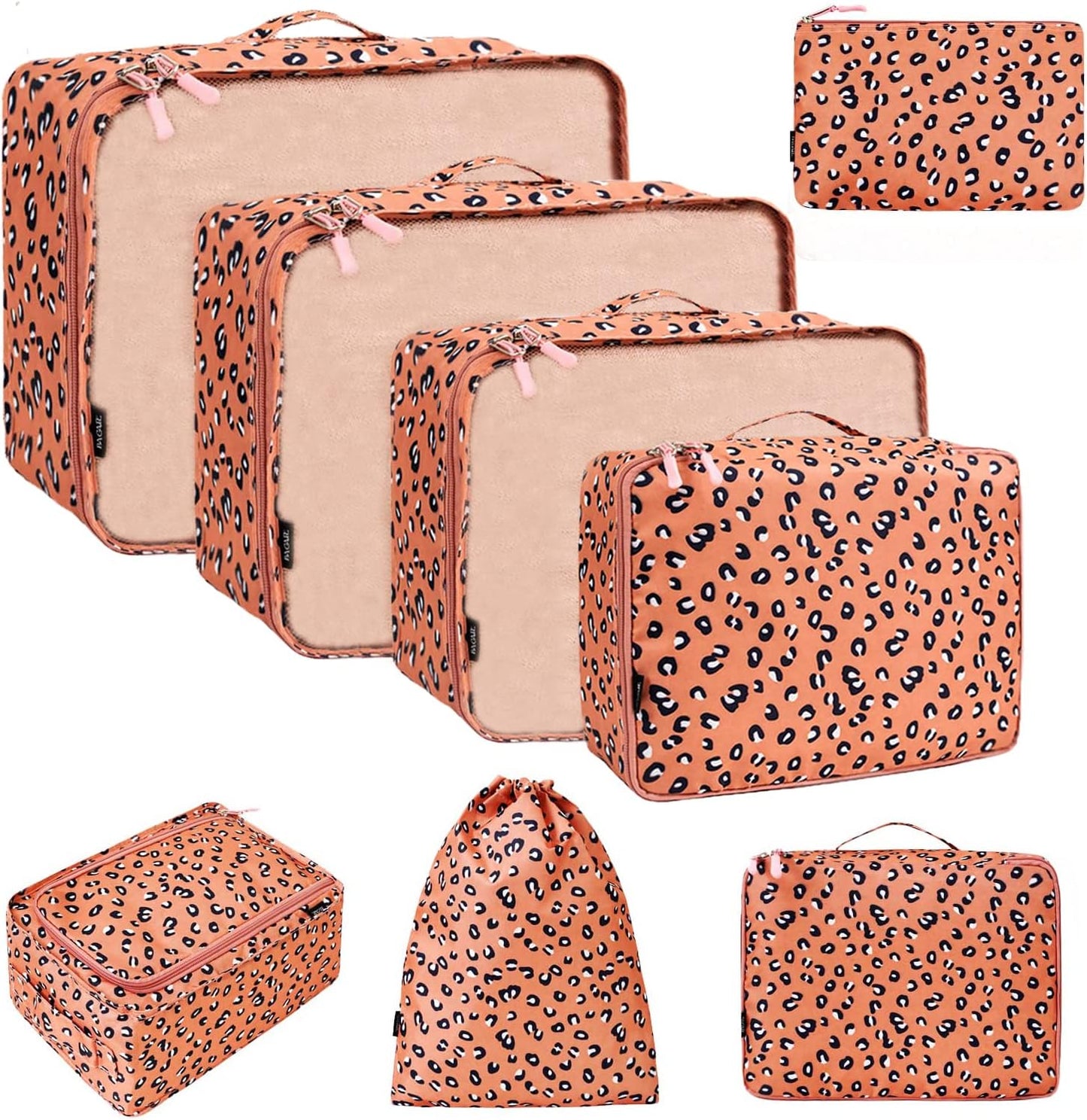 BAGAIL 6 Set Packing Cubes Luggage Packing Organizers for Travel Accessories-Black