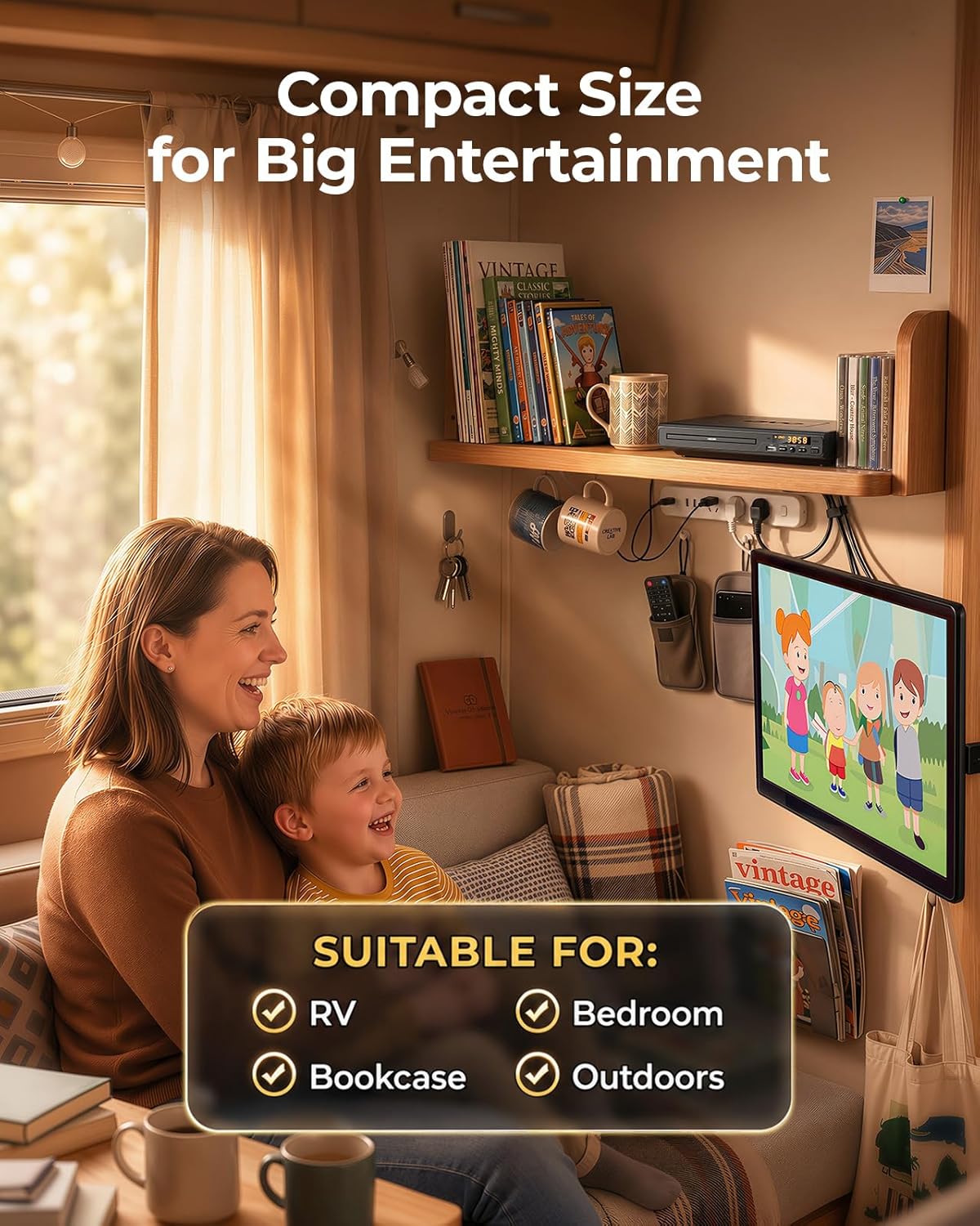 ELECTCOM PRO Region-Free DVD Player for TV: Plays Regions 0-6 & Multi Formats - Designed for Collectors & Vintage Movie Collections - HDMI/RCA Compact DVD/CD Player for Smart TV, Home Stereo & RV