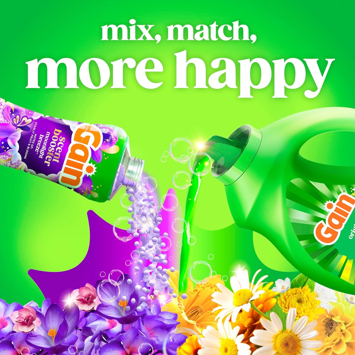 Gain Liquid Laundry Detergent, Freshness, Odor Defense, High Efficiency Washing Machine Liquid Laundry Soap, Original Scent, 132 fl oz, 100 Loads (Packaging May Vary)