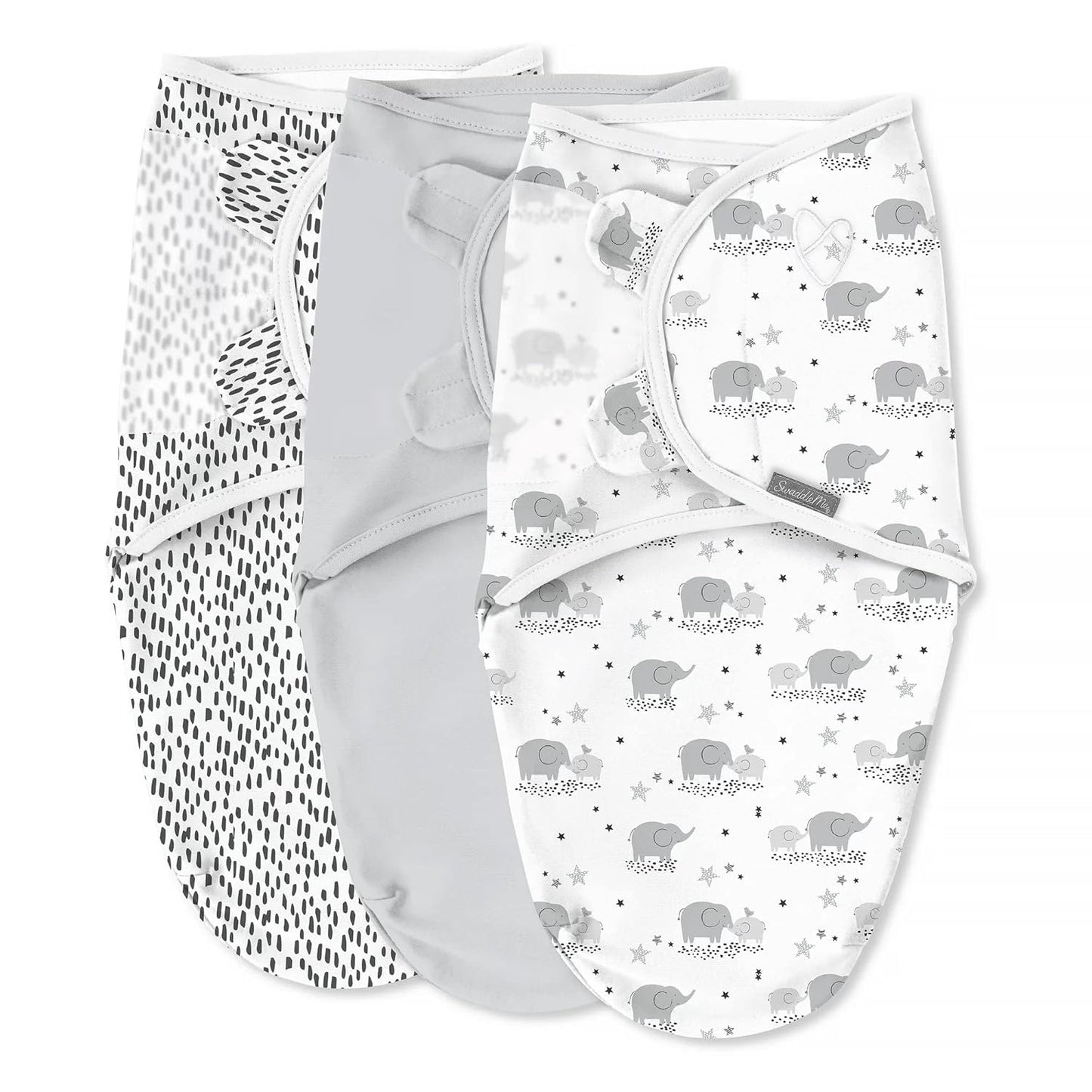 SwaddleMe Original Swaddle - Size Small/Medium, 0-3 Months, 3-Pack (Baby Hearts) Easy to Use Newborn Swaddle Wrap Keeps Baby Cozy and Secure and Helps Prevent Startle Reflex