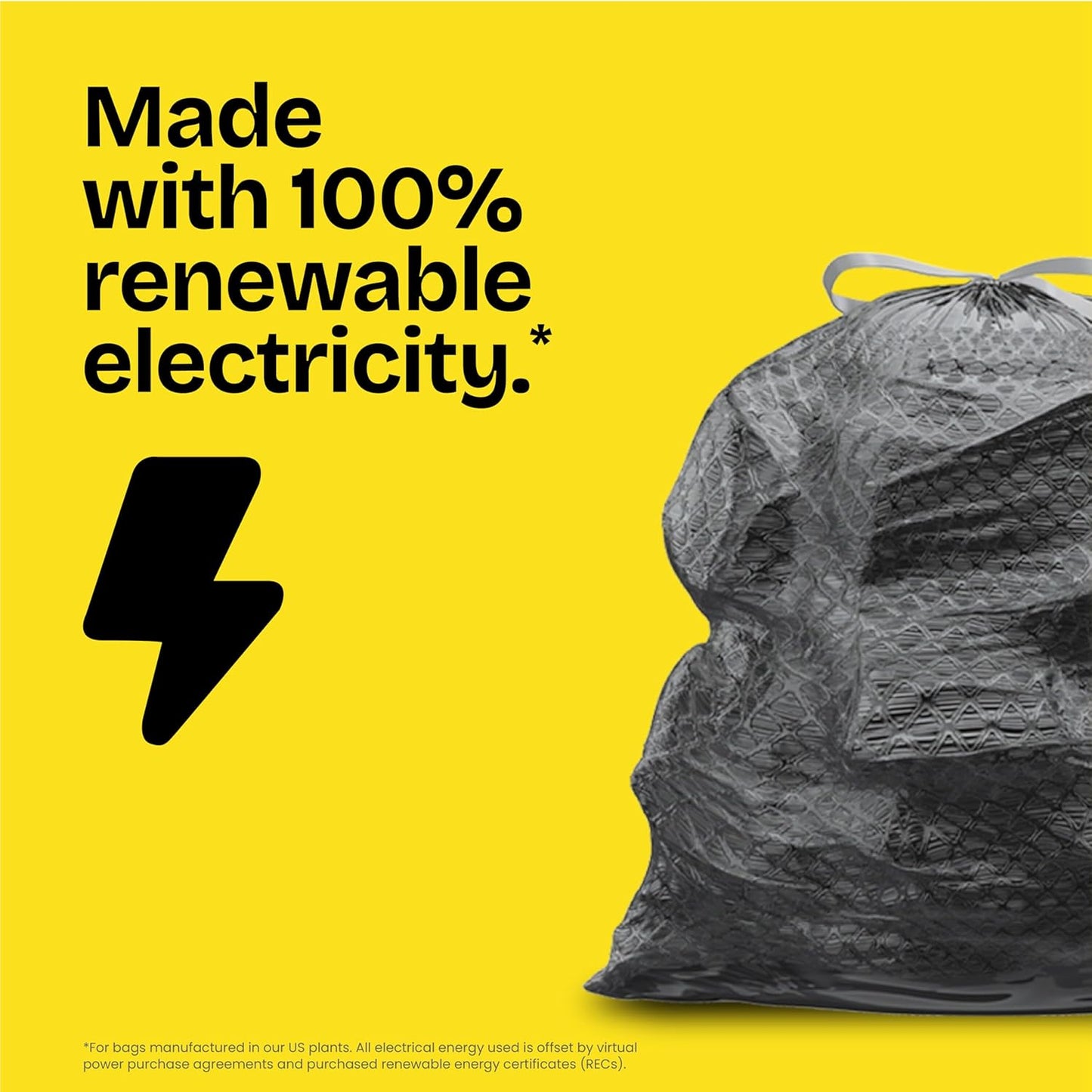 Glad Large 30 Gallon Trash Bags, Unscented Heavy Duty Garbage Bags, Forceflex with Drawstring, 50 Count (Packaging May Vary)