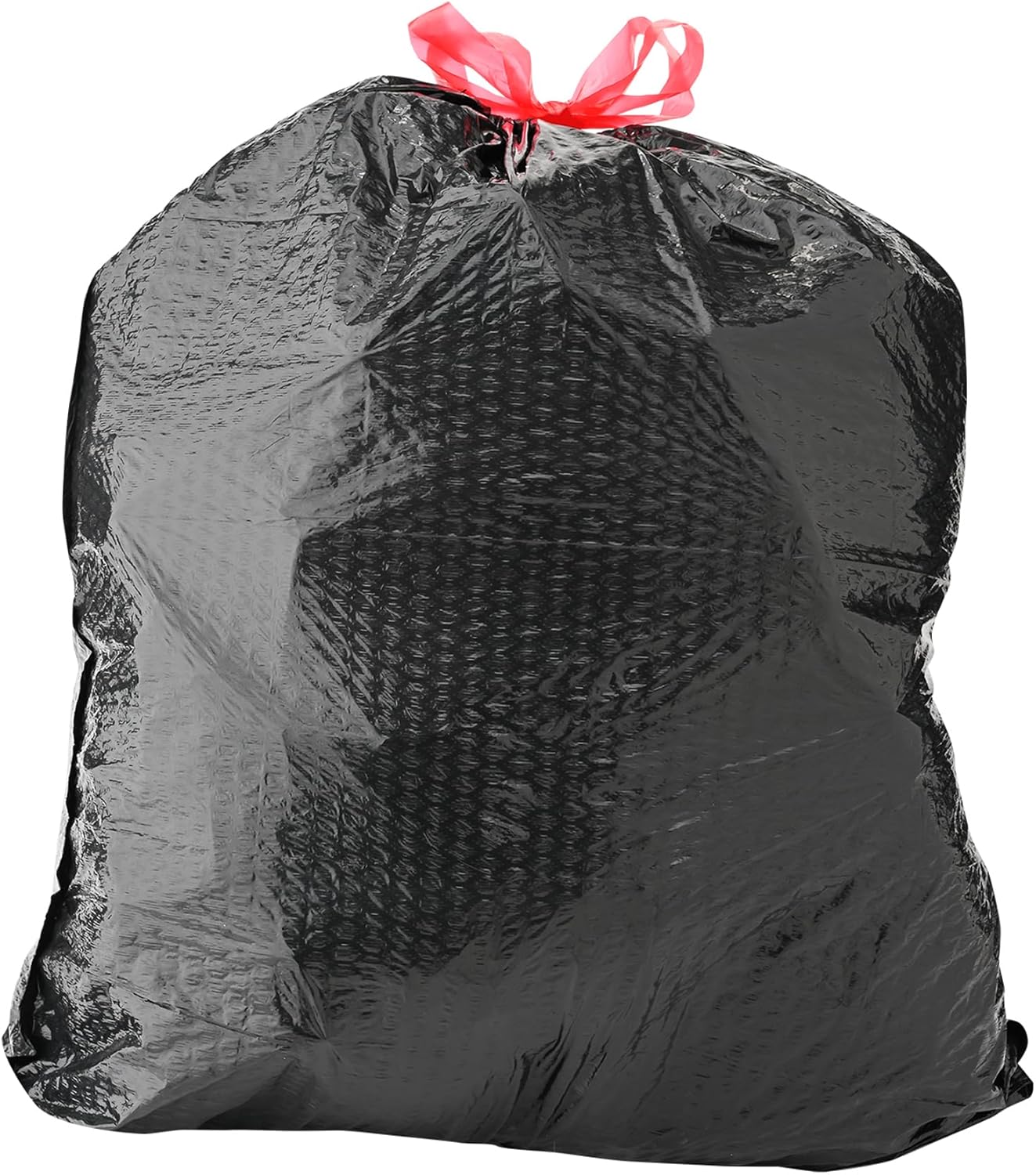 Amazon Basics 30 Gallon Flextra Strength Multipurpose Drawstring Trash Bags, 20% Post Consumer Recycled Material, Tear Resistant, Black, 50 Count