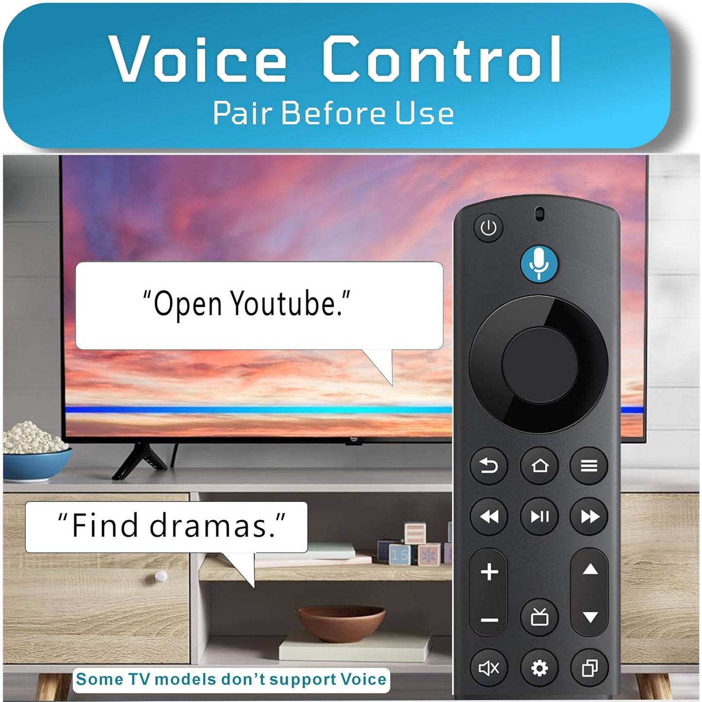 Replacement for Insignia TV Remote, Compatible with Toshiba, Hisense, TCL Smart TV 2025, Universal TV Remote for TCL Google, Android TVs, for All Insignia LED-LCD HDTV TVs (Need Setup)