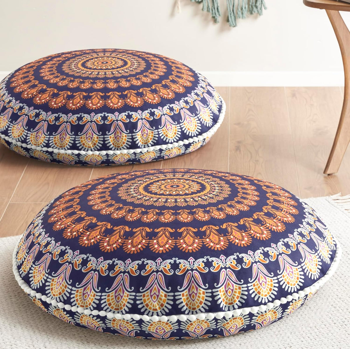 Codi Floor Pillows 2 Pack, Large Meditation Cushions for Adults, 32-inch