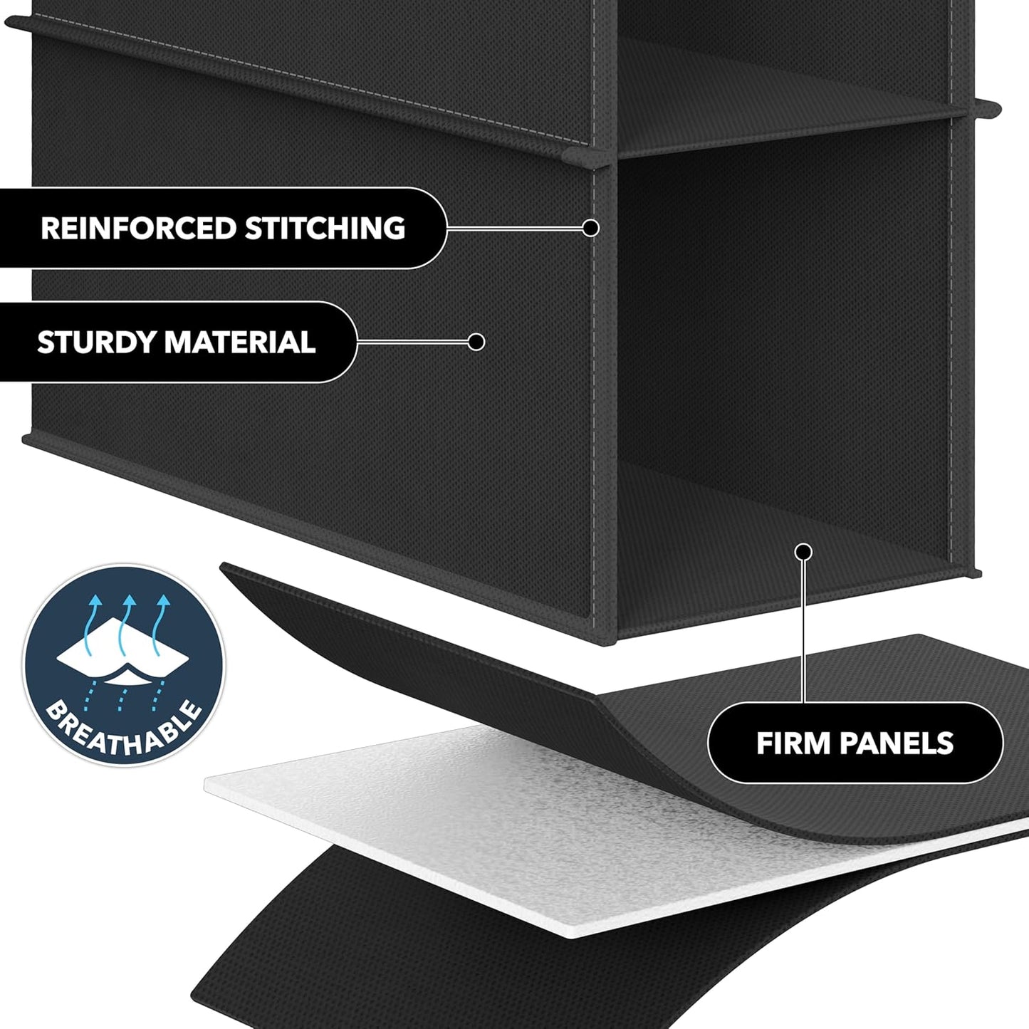 Simple Houseware 10 Shelves Closet Hanging Shoe Organizer, Black