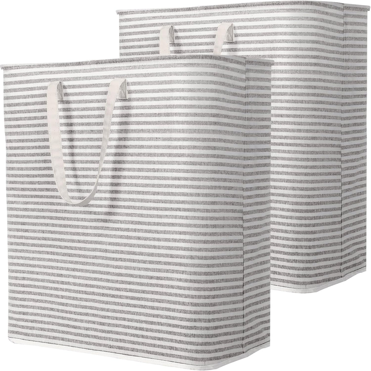 Lifewit 100L Large Laundry Baskets, 2 Pack, Reinforced Handles, Grey