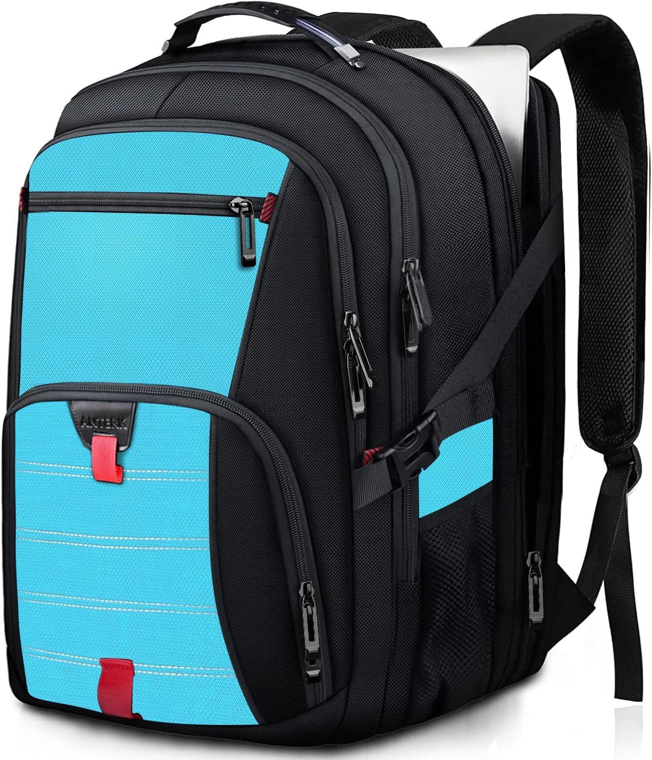 ANTERK Extra Large Backpack, Travel Backpack, Sturdy TSA Water Resistant 17.3 Inch Carry on Backpacks, Anti Theft Business Computer Backpacks Gifts for Men Women, Lake Blue