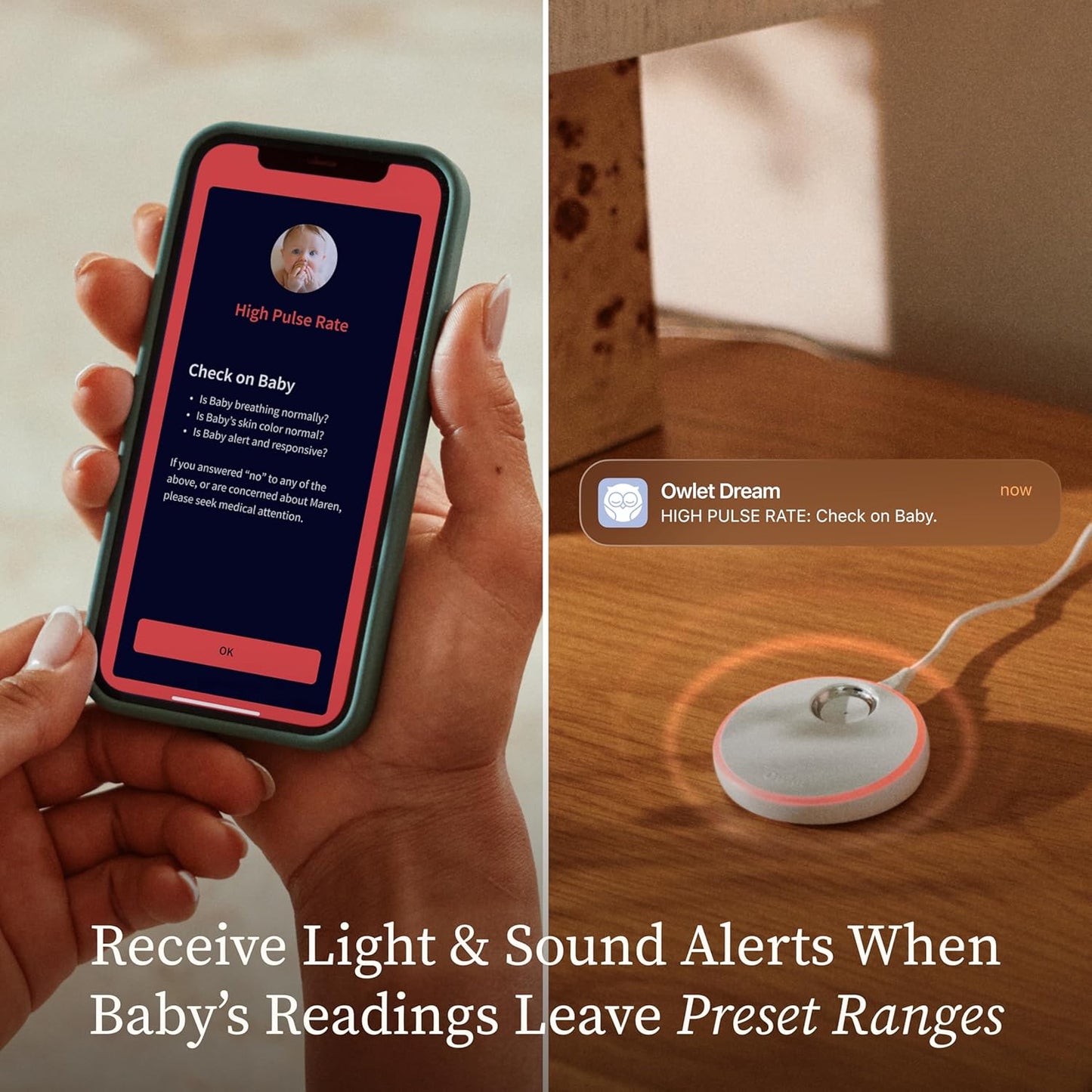 Owlet Dream Sock - Smart Baby Monitor View Heart Rate and Average Oxygen O2 as Sleep Quality Indicators. Wakings, Movement, and Sleep State. Digital Sleep Coach and Sleep Assist Prompts - Mint