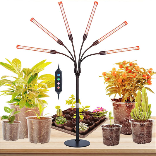FECiDA 54W Bright Big Coverage Desk Grow Lights for Indoor Plants, Bonsai