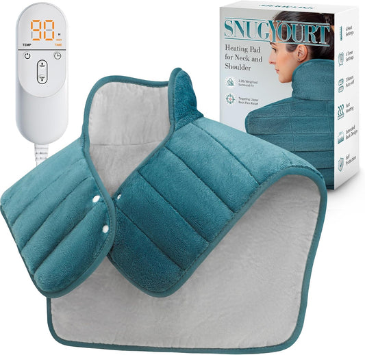 Weighted Heating Pad for Shoulder Back, Neck Heated Wrap,6 Heat Levels
