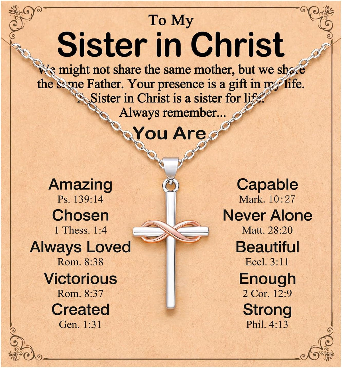 UPROMI To My Friend/Sister in Christ/Granddaughter/Daughter/Niece Gifts