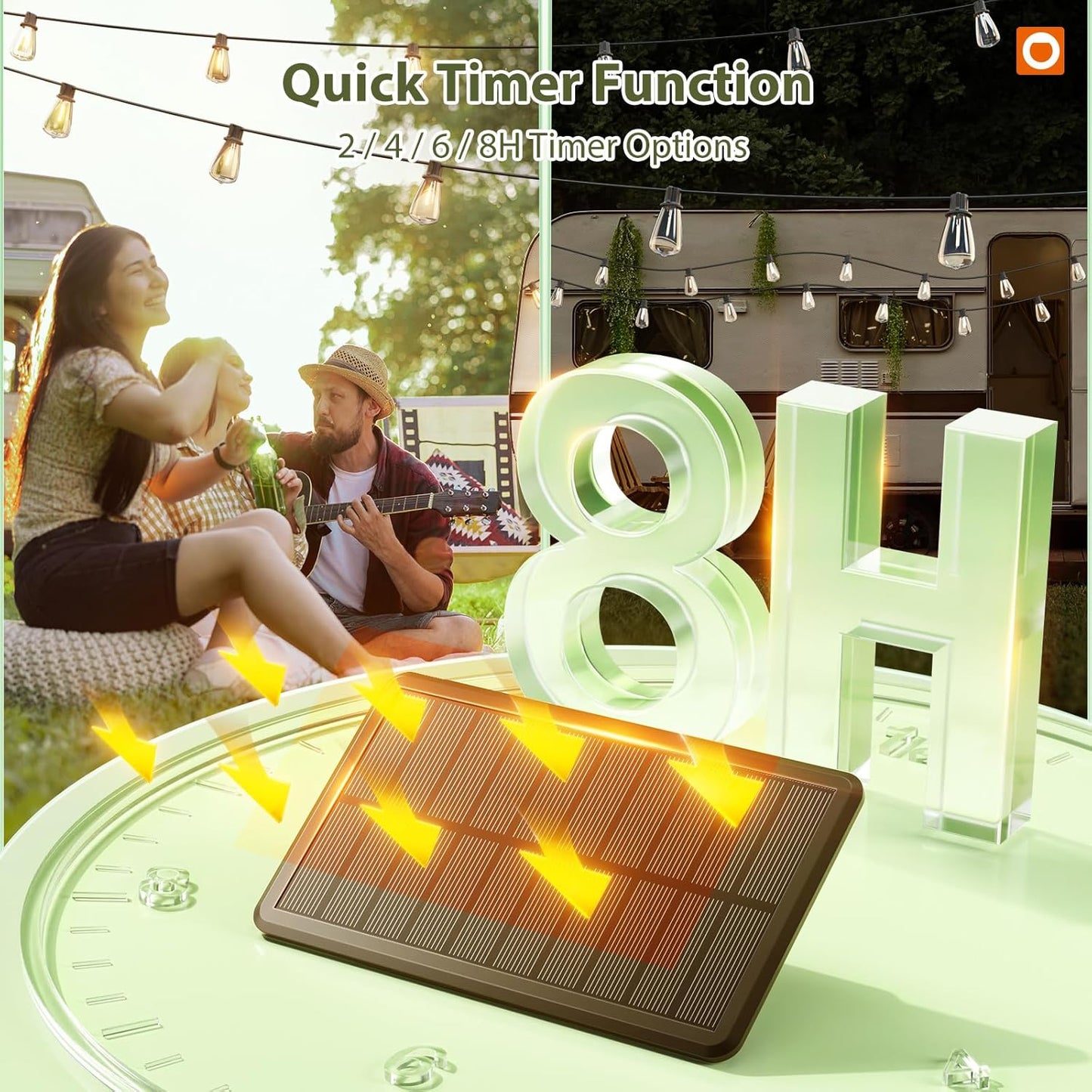 addlon 52(48+4) FT Solar String Lights Waterproof,Patio Lights Solar Powered with Remote & USB Port 16+1 LED Shatterproof Bulbs 3 Light Modes, Dimmable Solar Light for Camping Backyard Garden