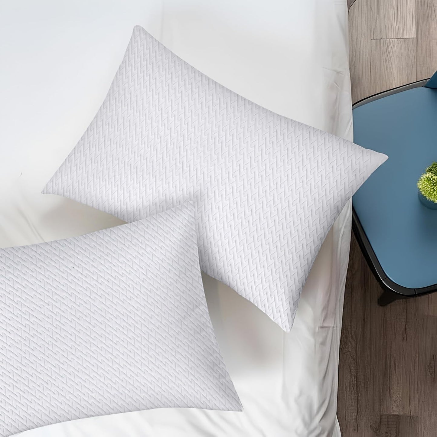Utopia Bedding Shredded Memory Foam Pillows (Queen), Cooling Adjustable Bed Pillows for Sleeping with Washable Pillow Case, Back, Stomach and Side Sleeper Pillow, Plush and Supportive (1 Pack)