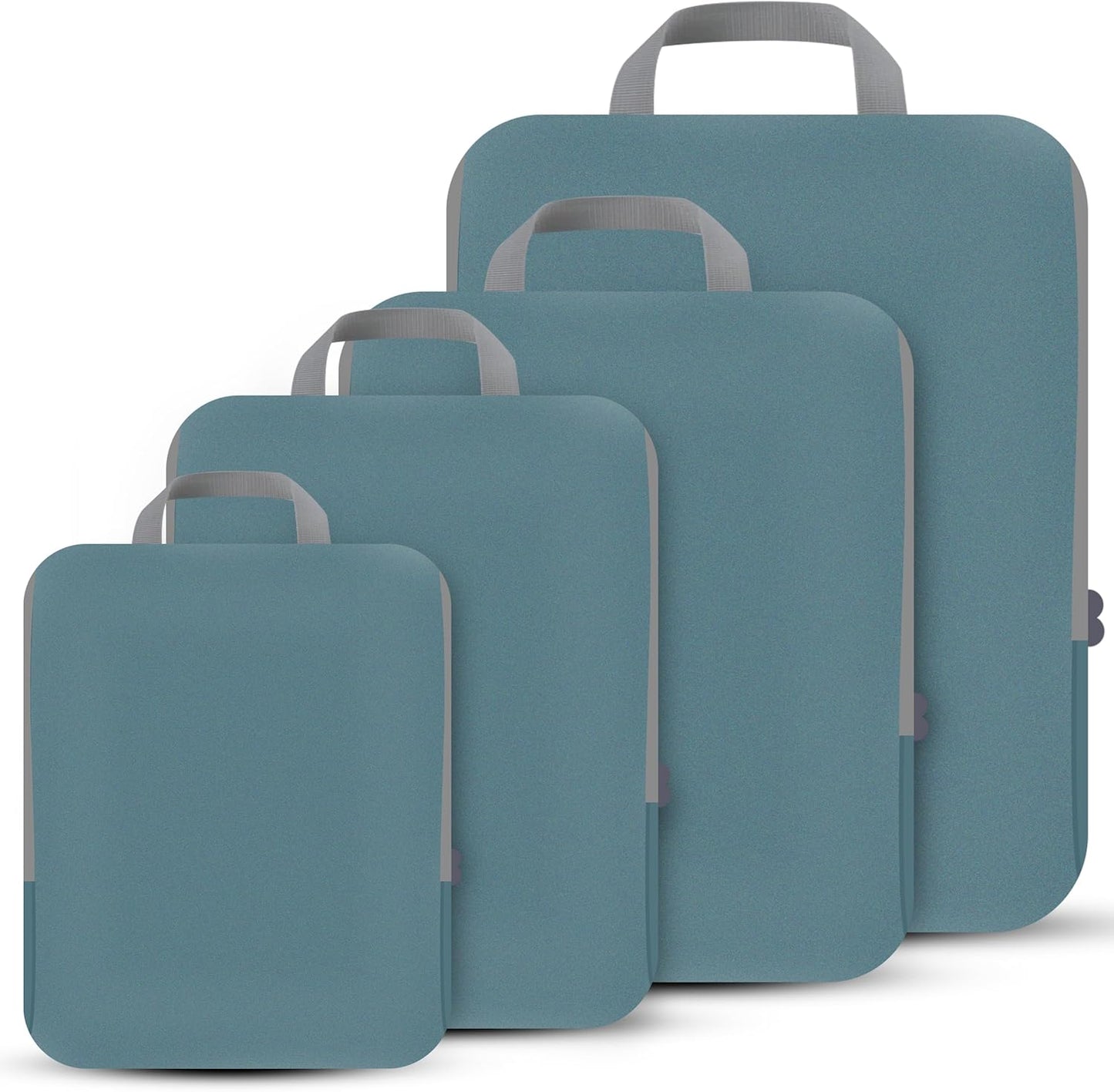 PANDA JOYS 4 Set Compression Packing Cubes Travel - Travel Accessories Expandable Packing Organizers for Carry On - Essentials Luggage Bags - Dark Blue