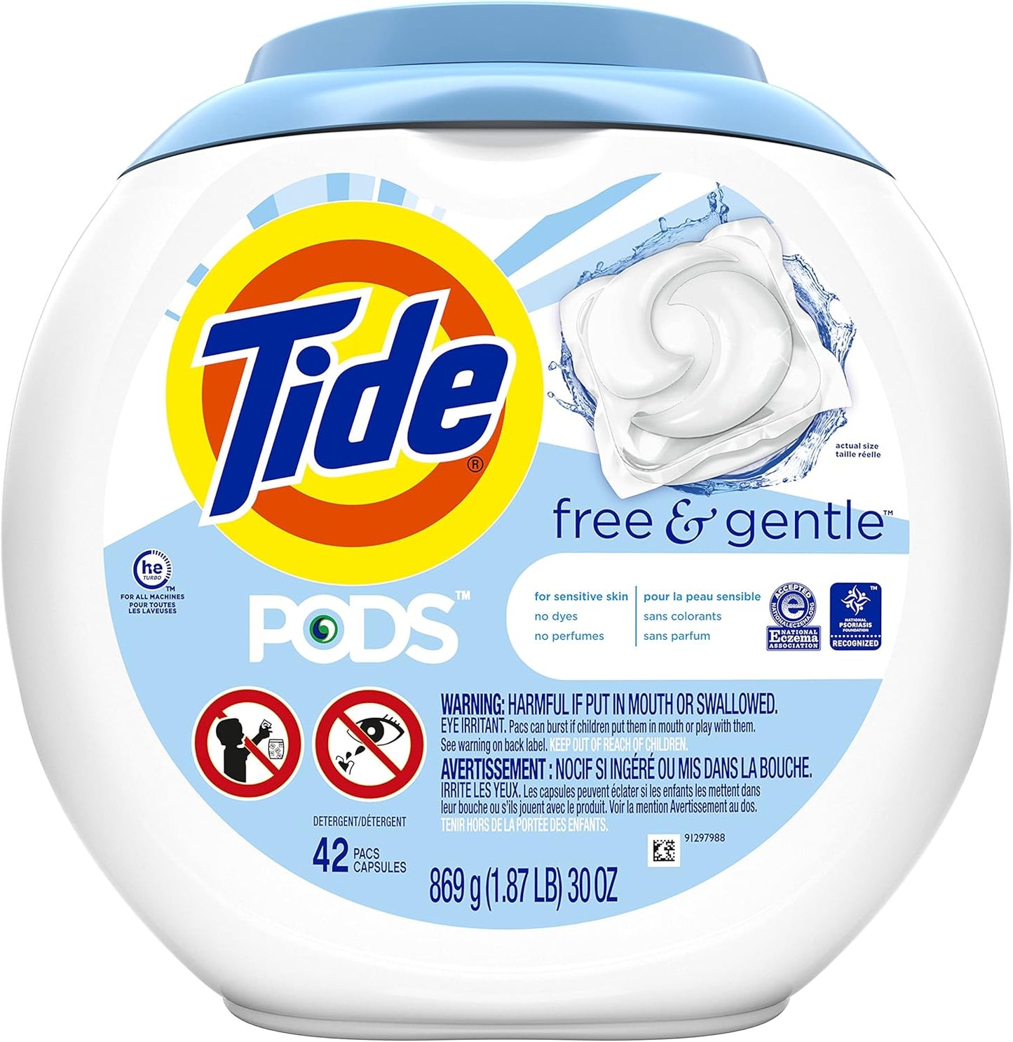 Tide PODS Free & Gentle Laundry Detergent Soap Pacs, 112 Count, Tide PODS Laundry Detergent, Laundry Detergent Pacs, Laundry PODS Detergent