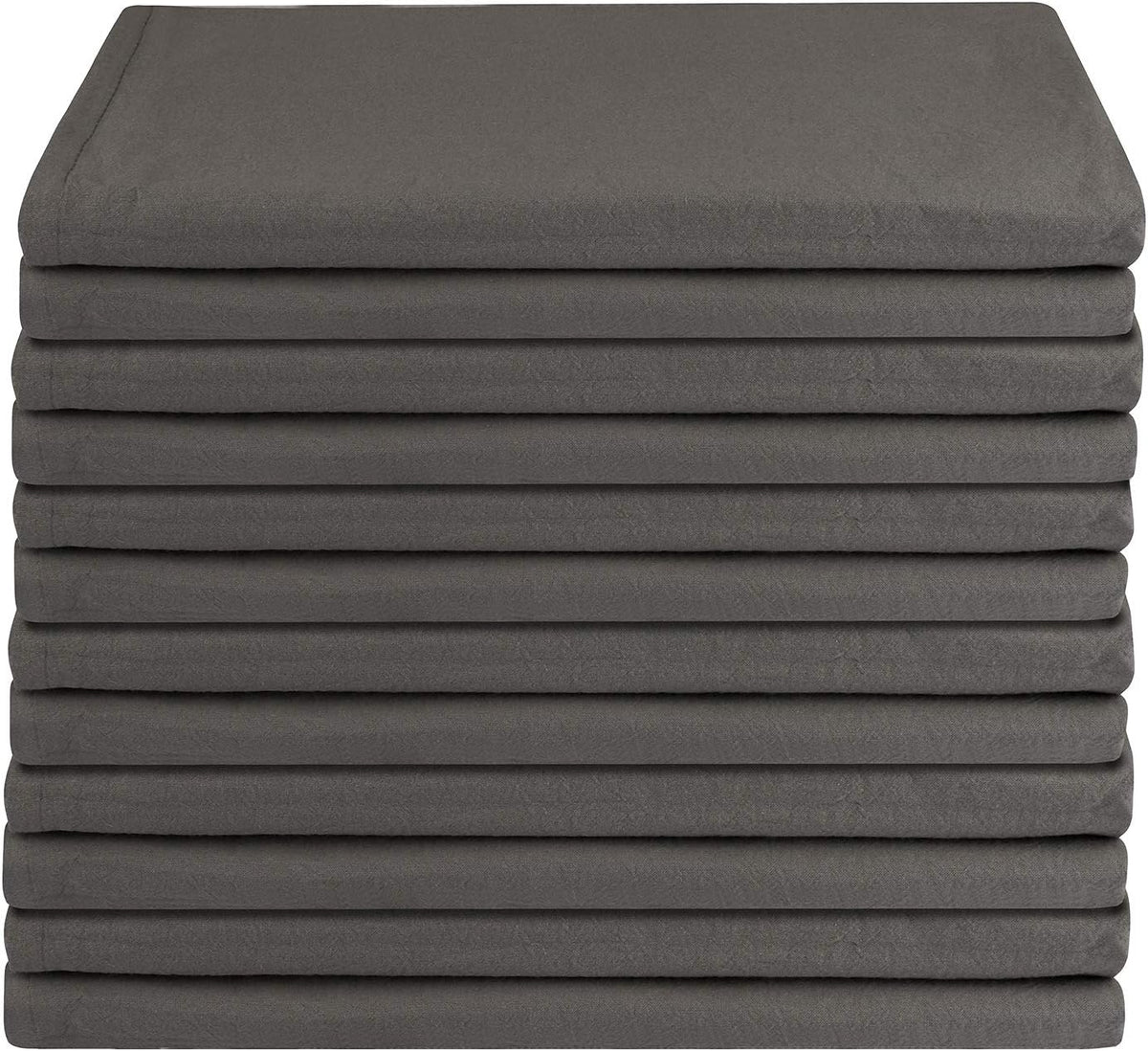 DG Collections 100% Cotton Flour Sack Towels – 12 Pack, 27x27 Inches, Grey, Lint-Free, Pre-Washed, Hemmed Edges – Reusable Kitchen Towels for Cleaning, Embroidery, Printing & Crafts - Grey