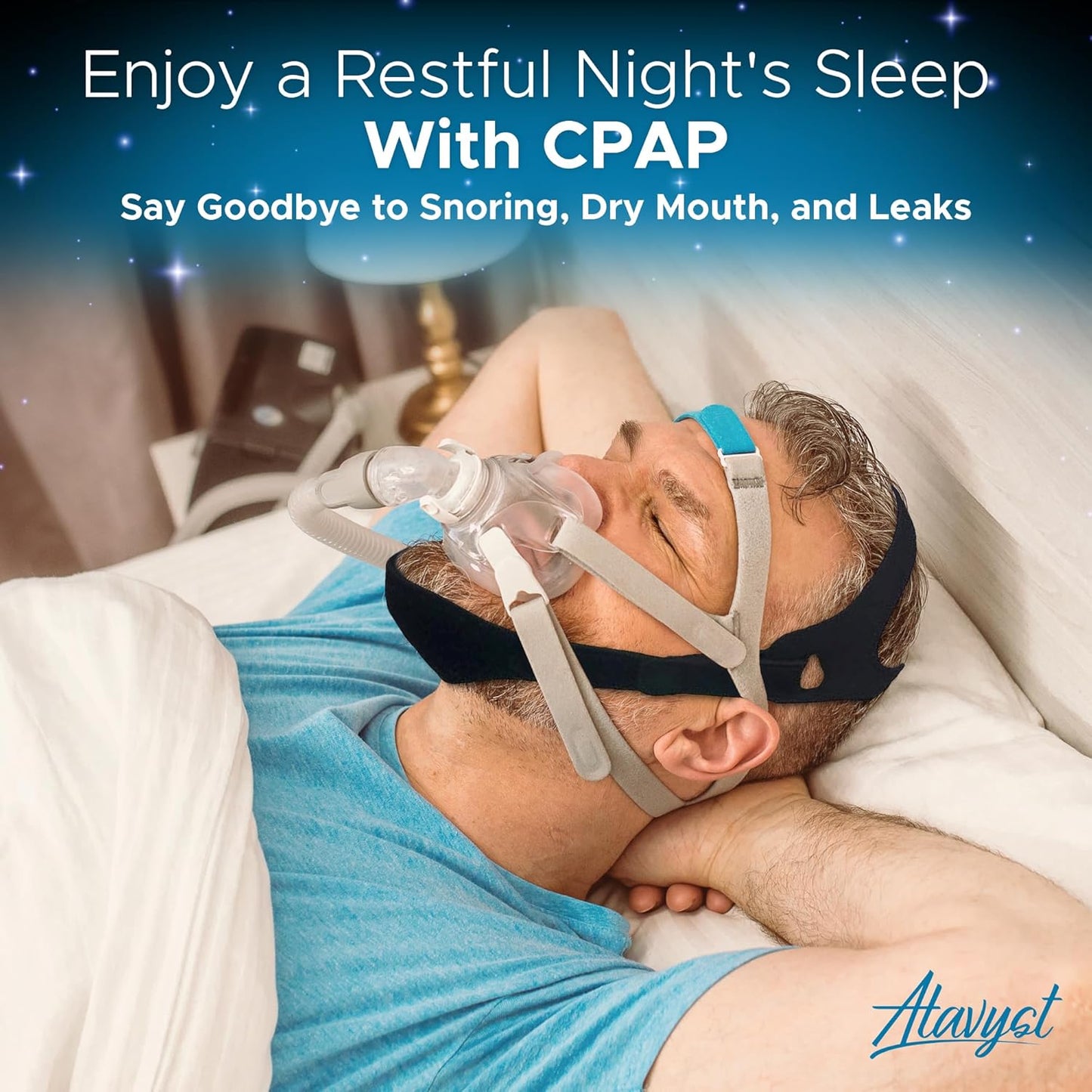 Snore Stopper - Anti Snoring Chin Strap for Men and Women CPAP Users - Chin Strap for Sleeping - Effective Snoring Solution for Excessive Snoring - Stop Snoring