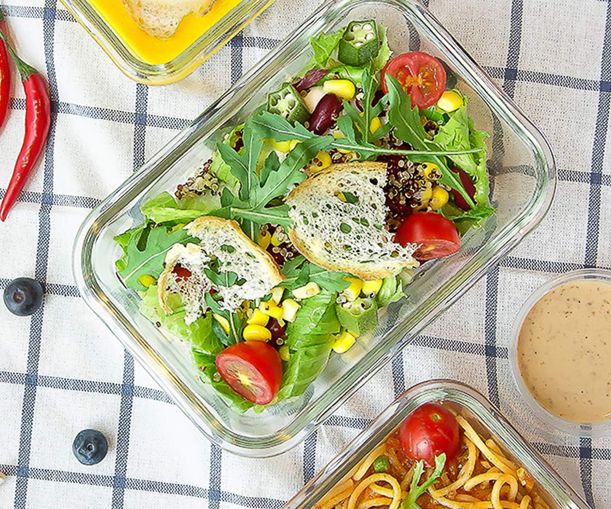 M MCIRCO [8-Pack,30 oz] Glass Meal Prep Containers,Glass Food Storage Containers,Airtight lunch Containers with Lids, Microwave, Oven, Freezer and Dishwasher