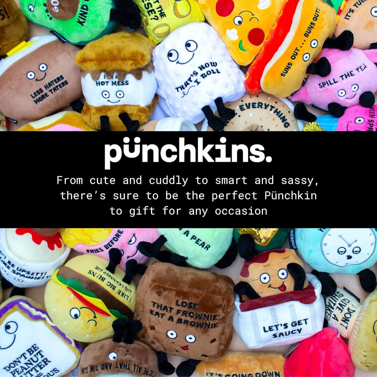 Punchkins Mushroom Plushie - No More Mr. Fungi Punny Mushroom Plush, Gift for Food Lovers, Sassy Plush Toy for Gifting