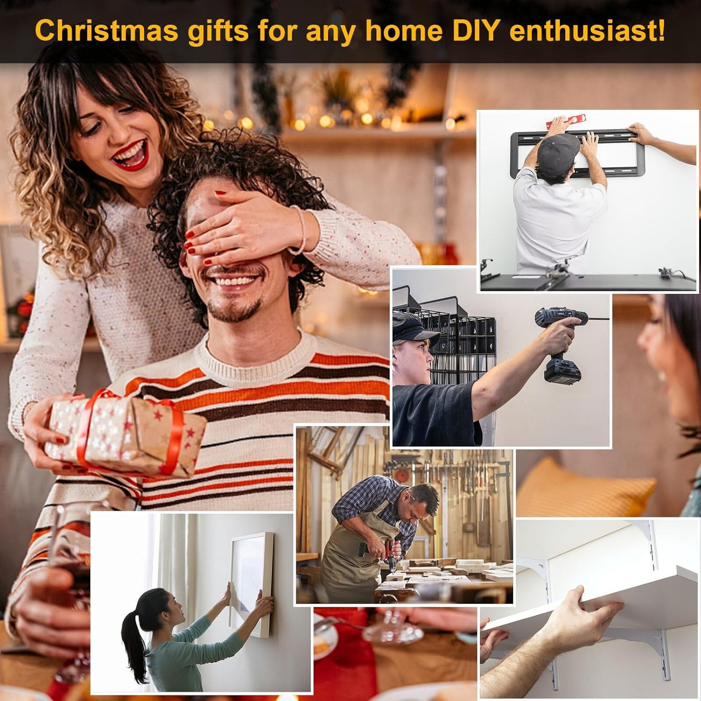 Stud Finder Wall Scanner - 5 in 1 Stud Finder Tool w/Smart Chip and HD LCD Display, Stud Detector Beam Finders for the Center and Edge of Wood AC Wire Metal Studs Joist Pipe (Orange Juice)